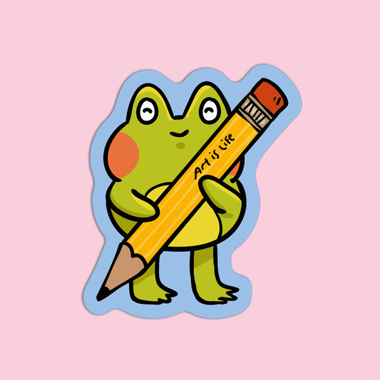 Frog Art is Life Arts & Crafts Sticker