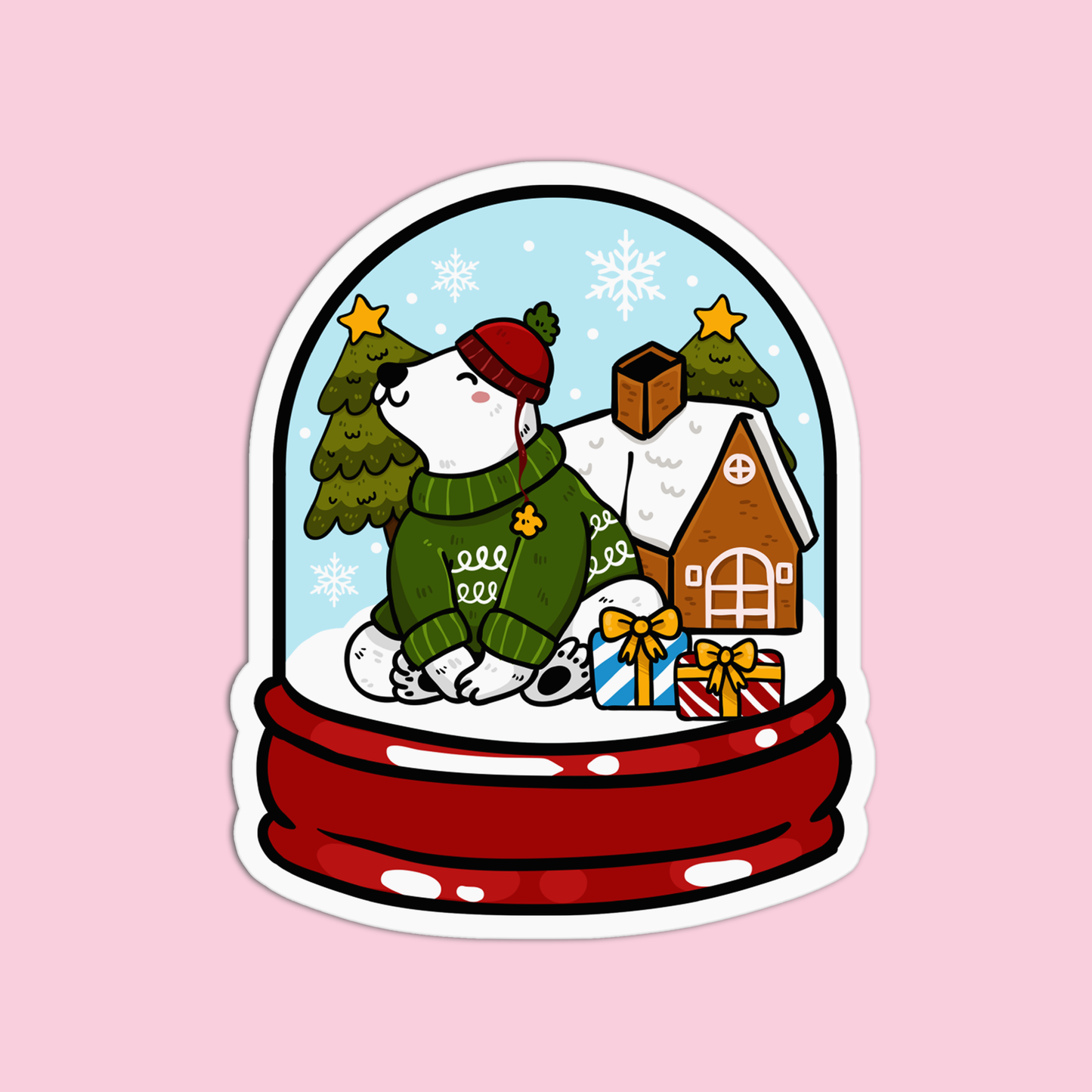 Snowglobe Christmas Sticker