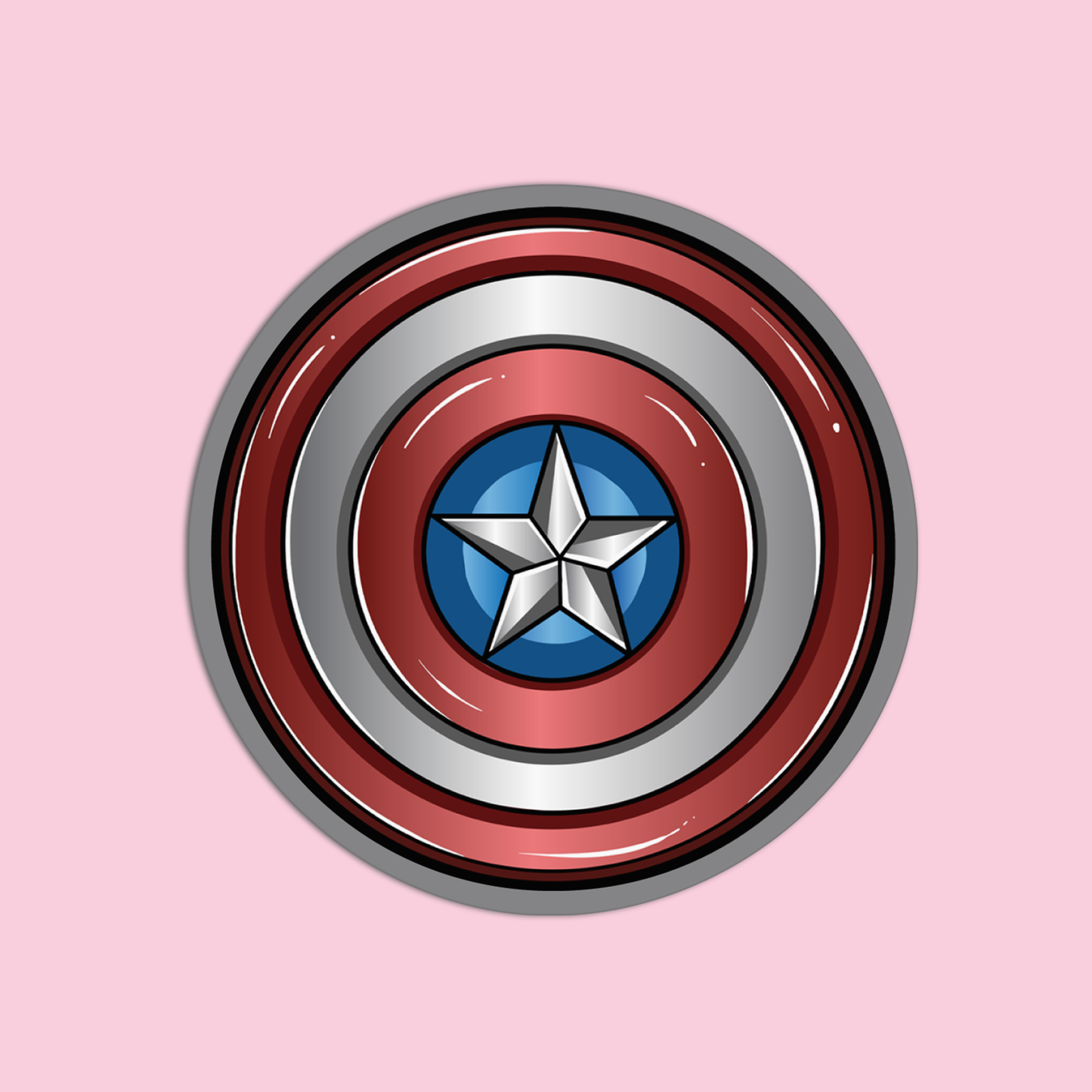 Captain America Hero's Emblem Sticker