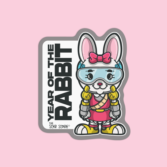 Year of the Rabbit Zodiac Cyber Punk Sticker
