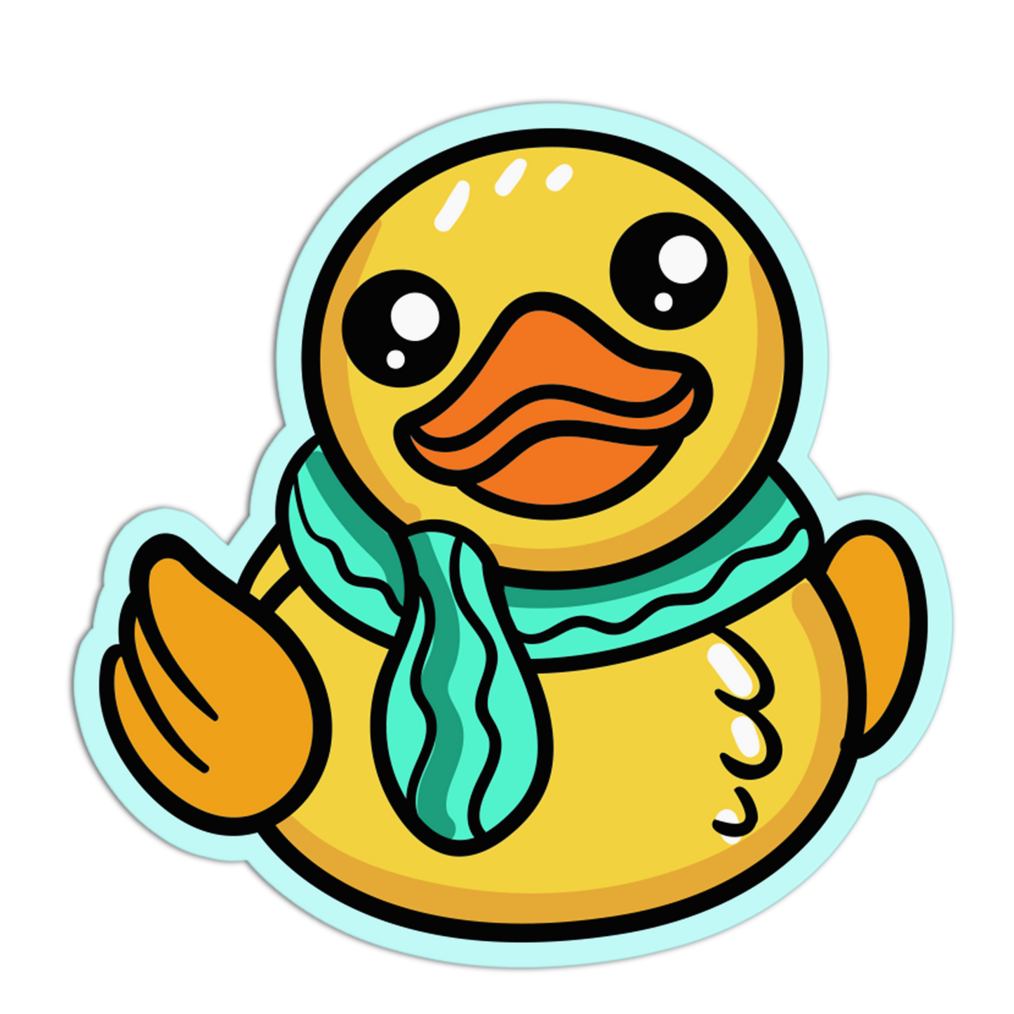 Cozy Quacker Rubber Duck Sticker