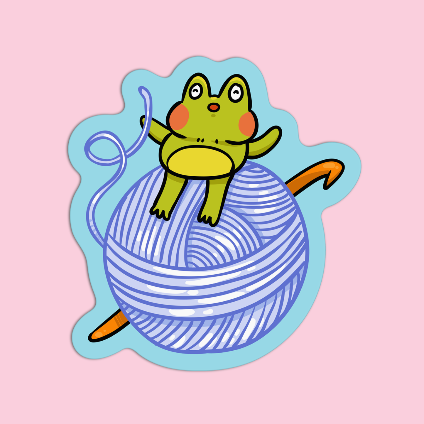 Frog & Thread 2 Arts & Crafts Sticker