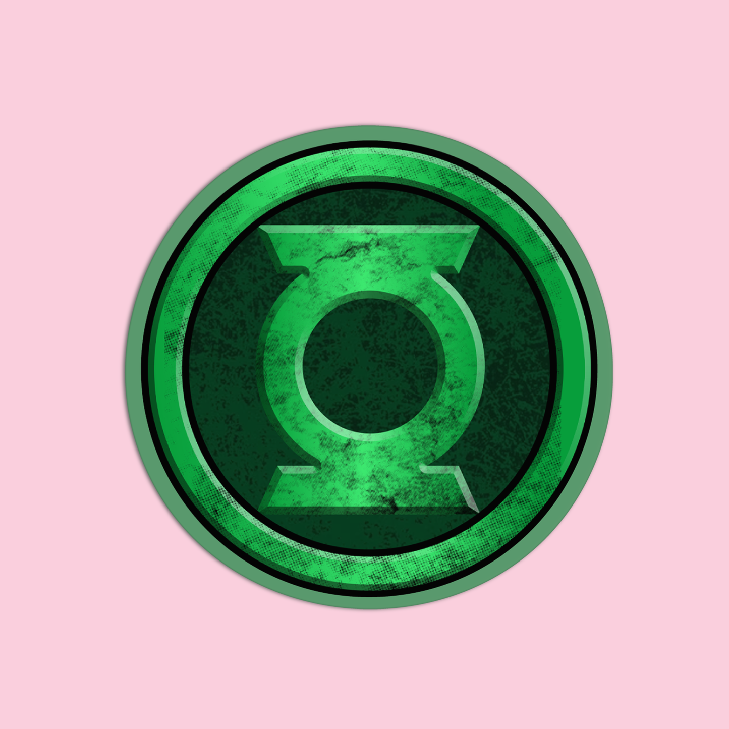 Green Lantern Hero's Emblem Sticker