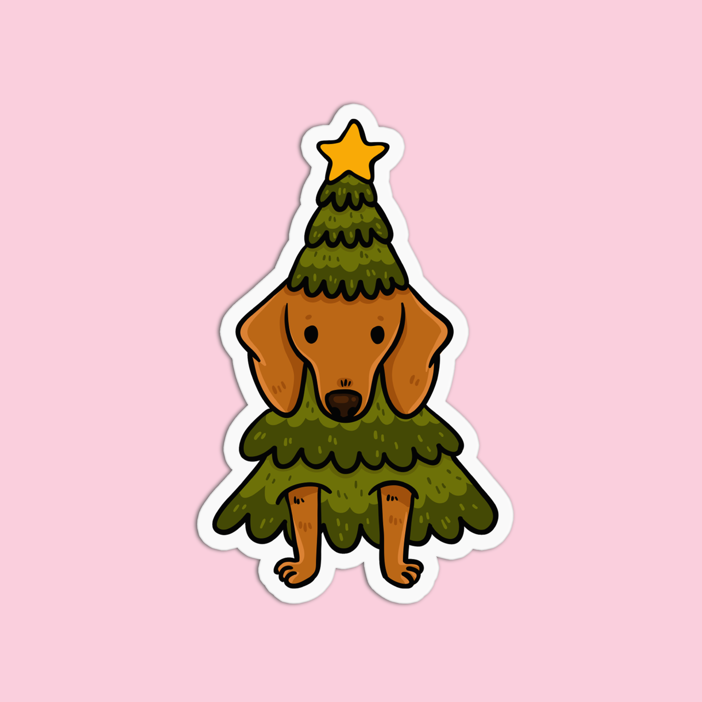 Dog Christmas Sticker