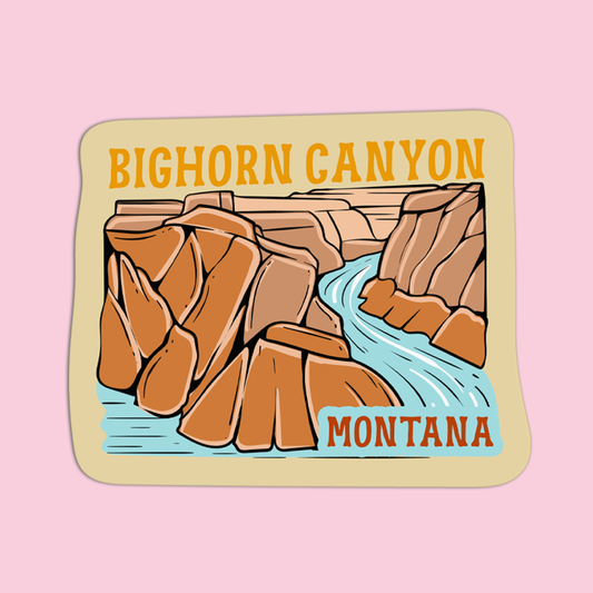 Montana Bighorn Canyon Sticker