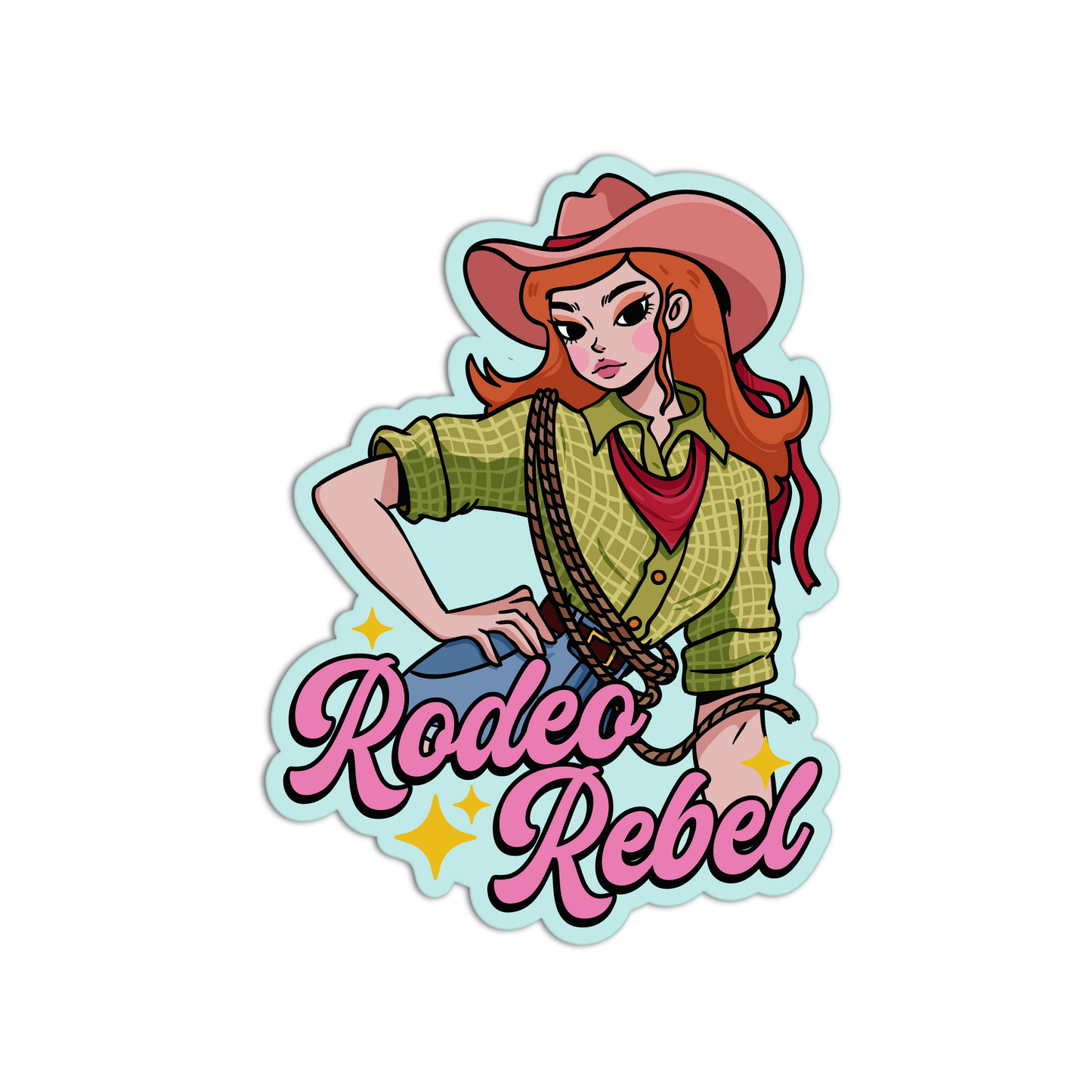 Rodeo Rebel Coquette Cowgirl Sticker