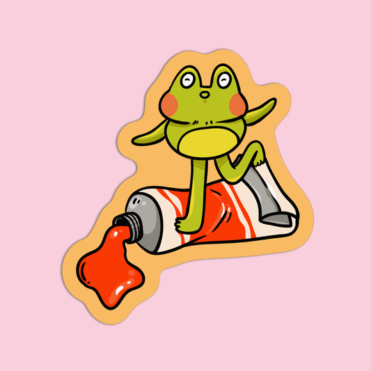 Frog Acrylic Paint Arts & Crafts Sticker