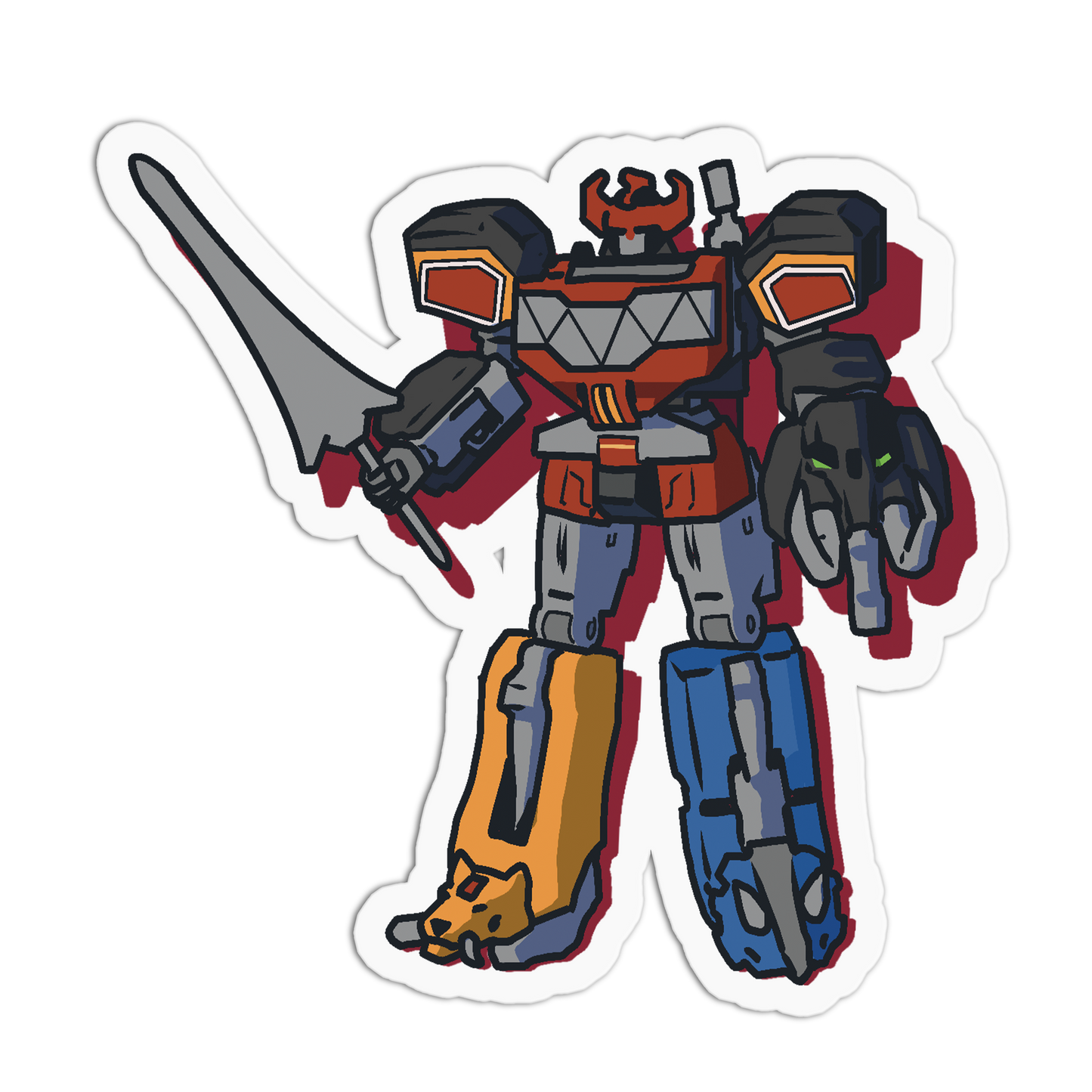 Mighty Robot Warrior 90's Toys Sticker