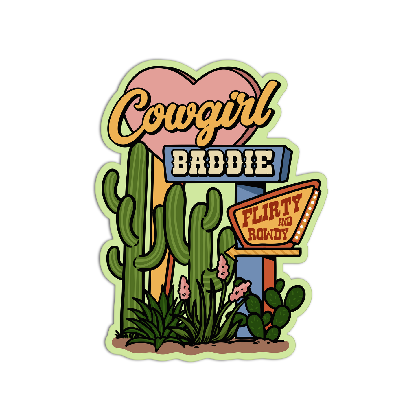 Baddie Coquette Cowgirl Sticker