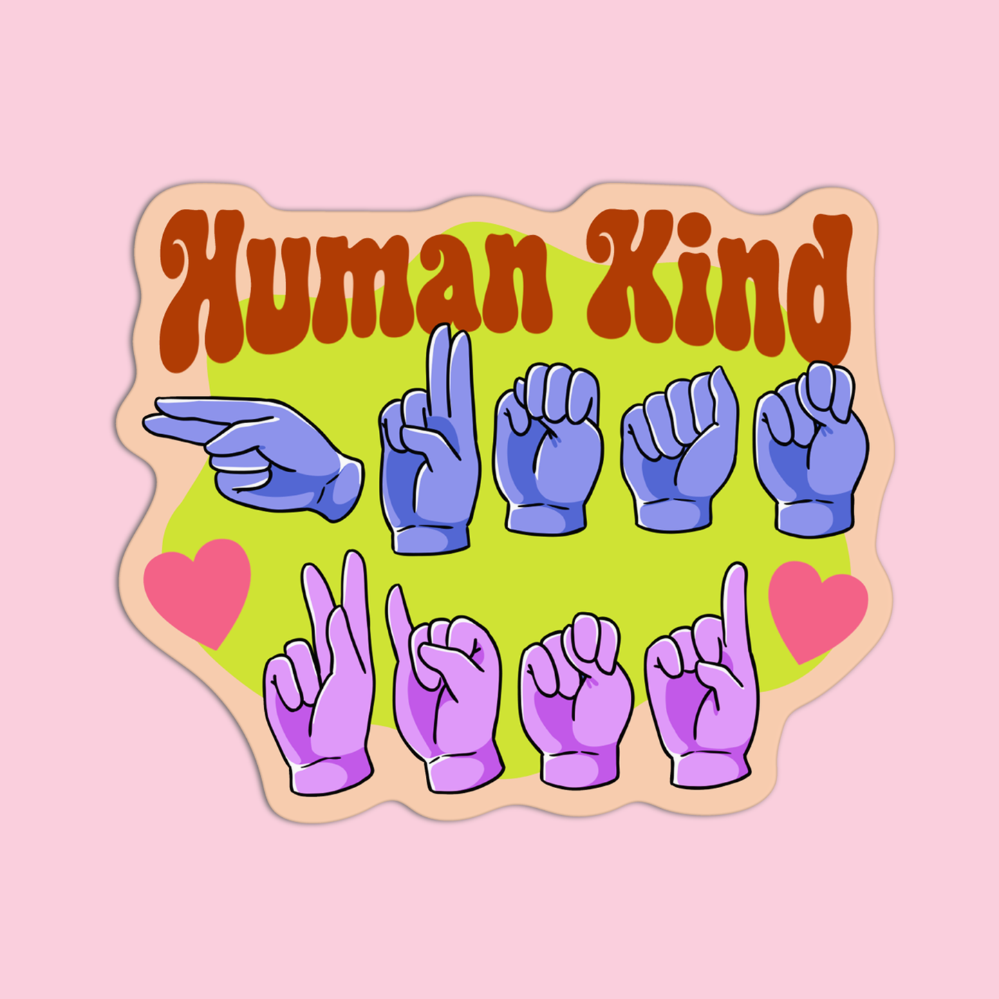 Human Kind ASL Sticker