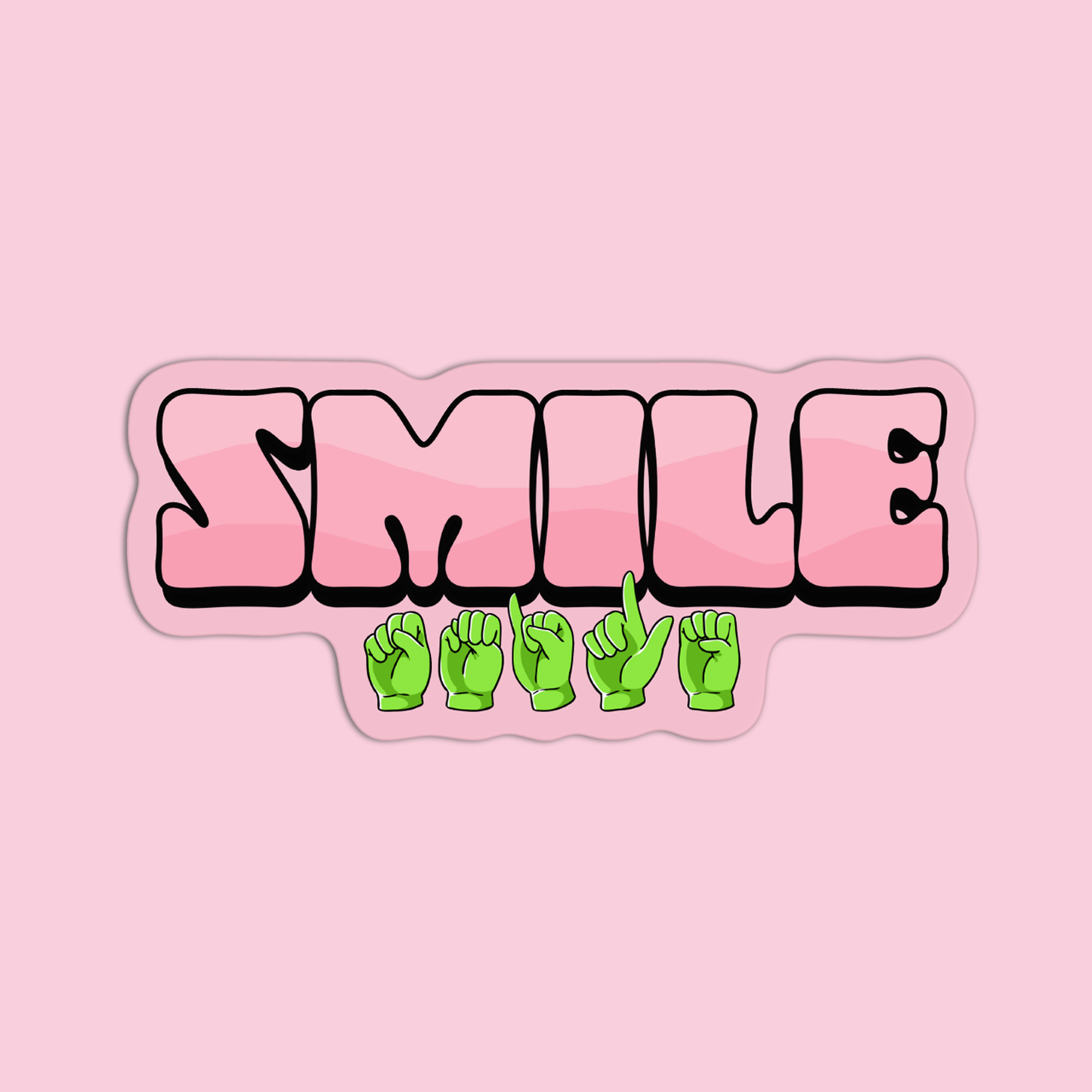 Smile ASL Sticker