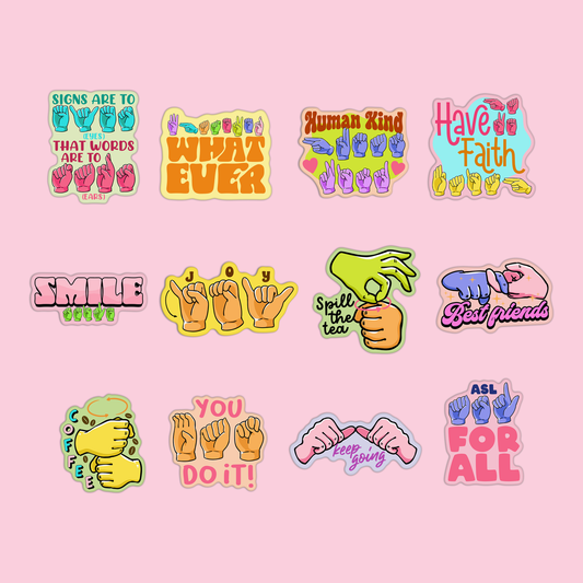 American Sign Language (ASL) Sticker Pack