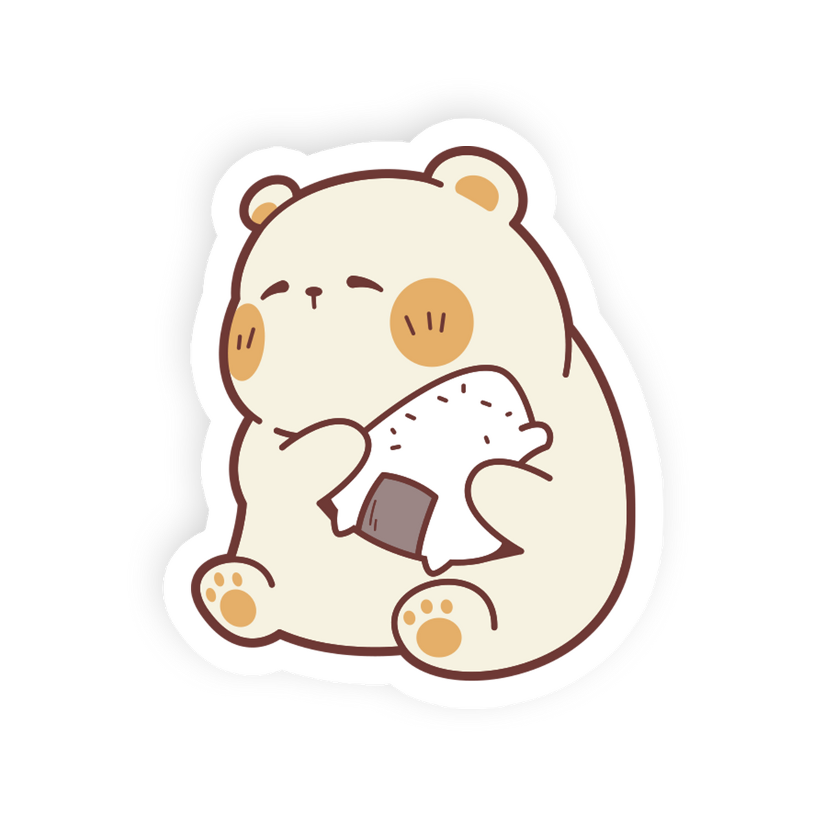 Big Hug - Onigiri Bear Sticker