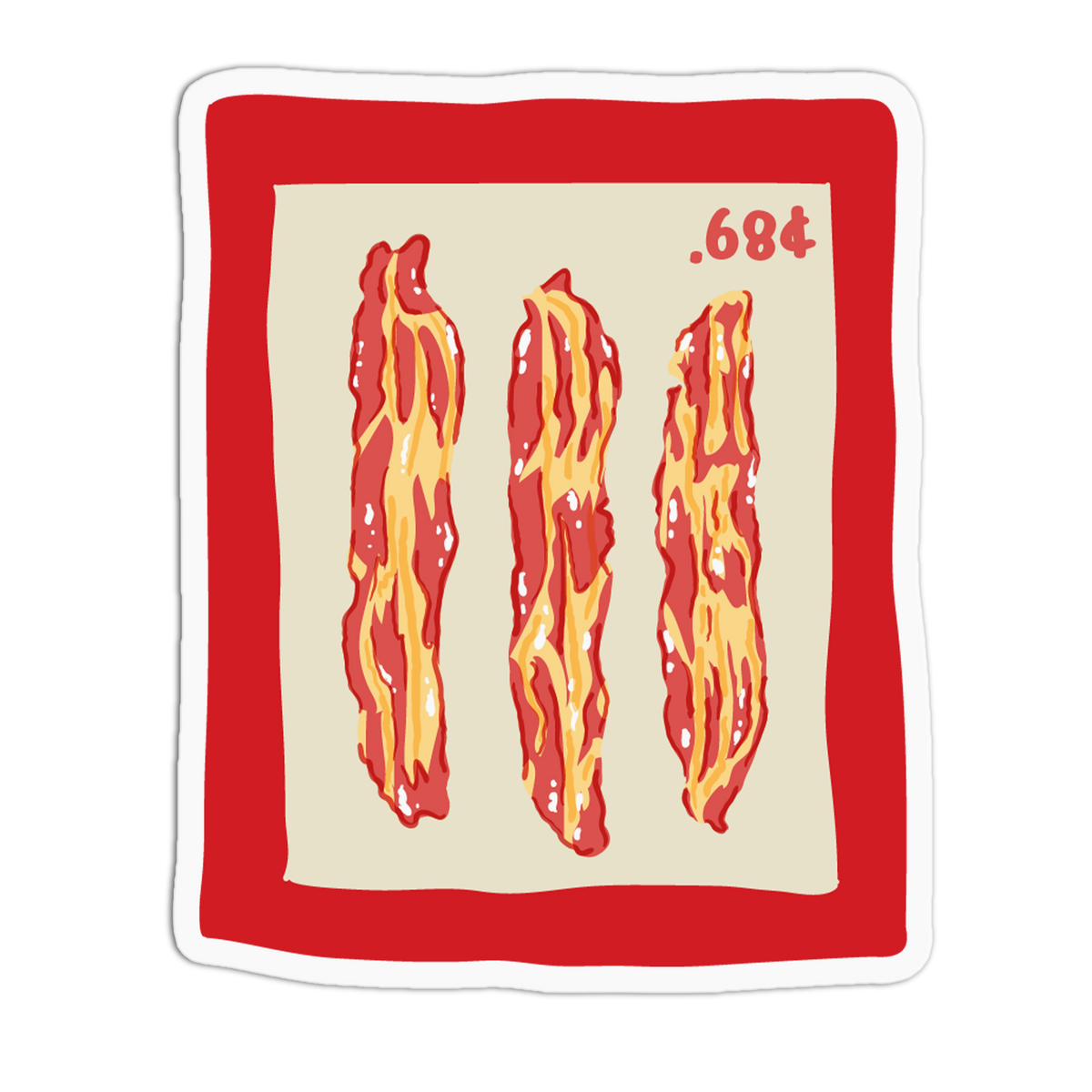 Crispy Bacon - Breakfast Stamp Sticker