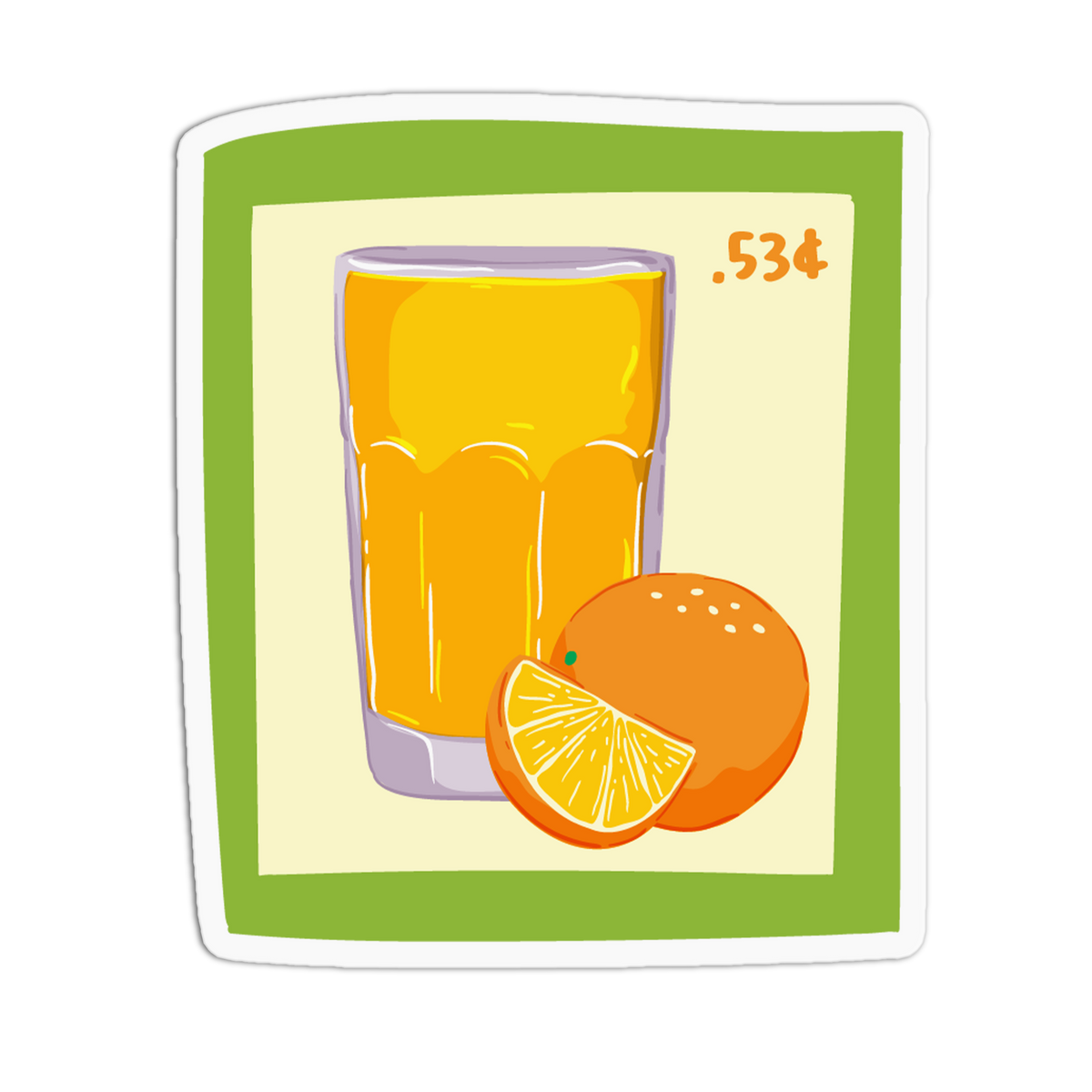 Orange Juice - Breakfast Stamp Sticker
