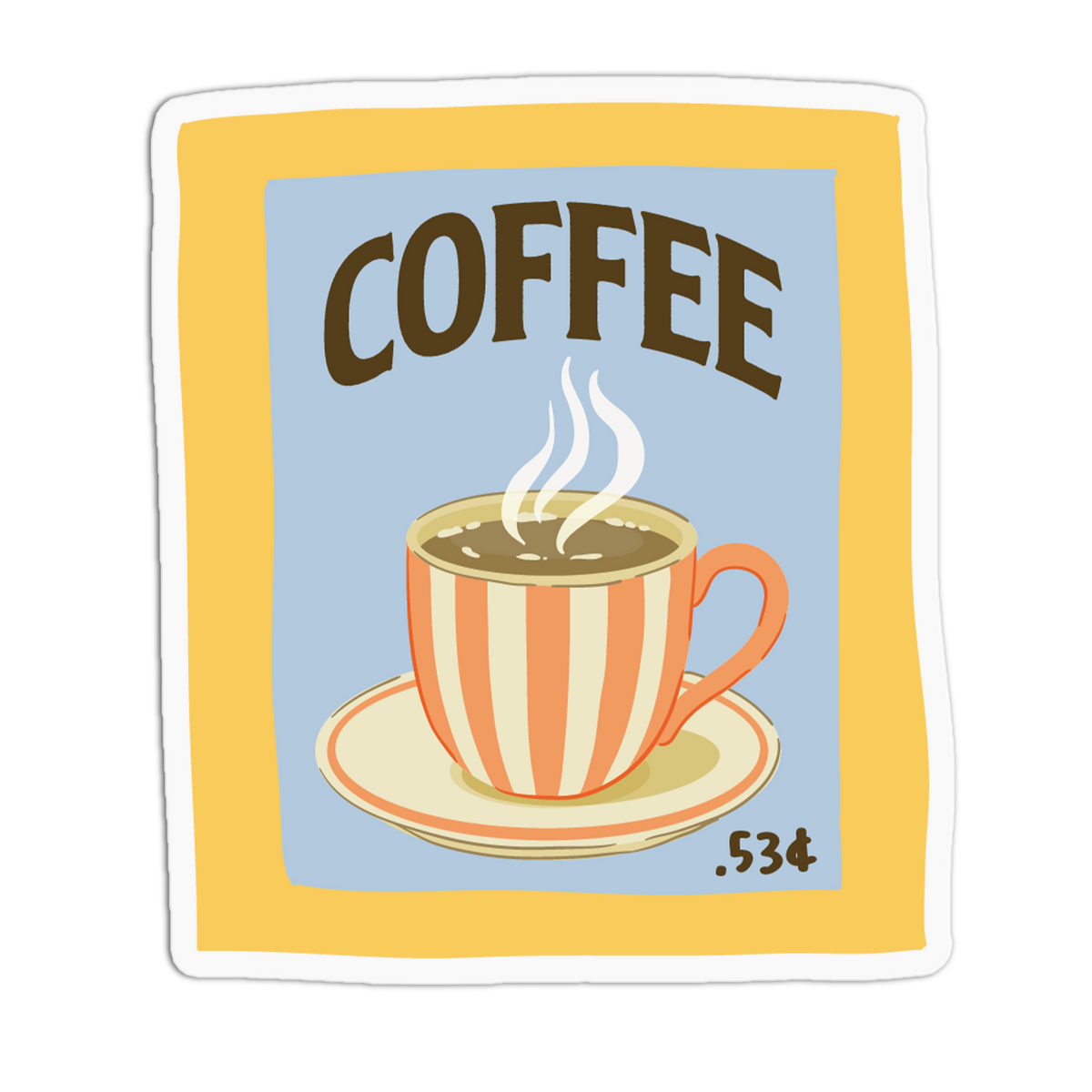 Hot Coffee - Breakfast Stamp Sticker