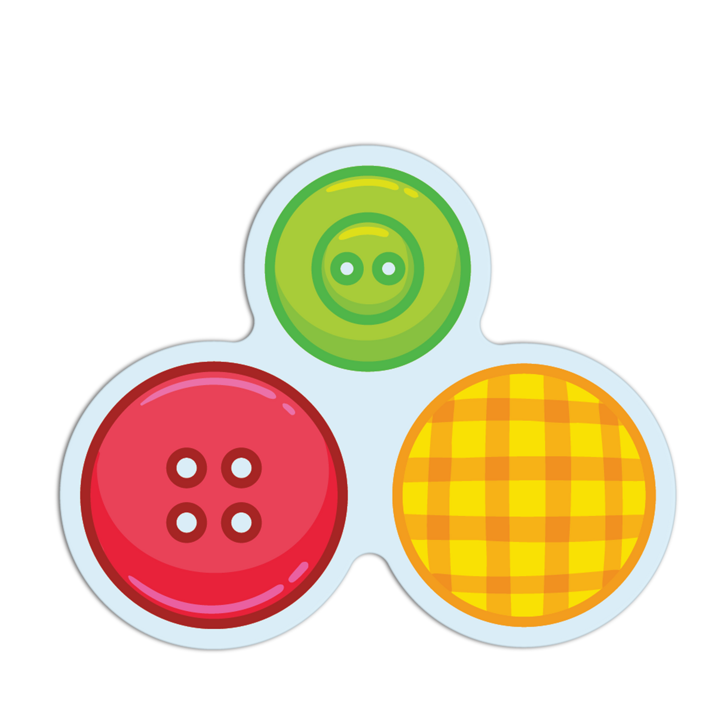 Cute as a Button Sewing Kit Stickers