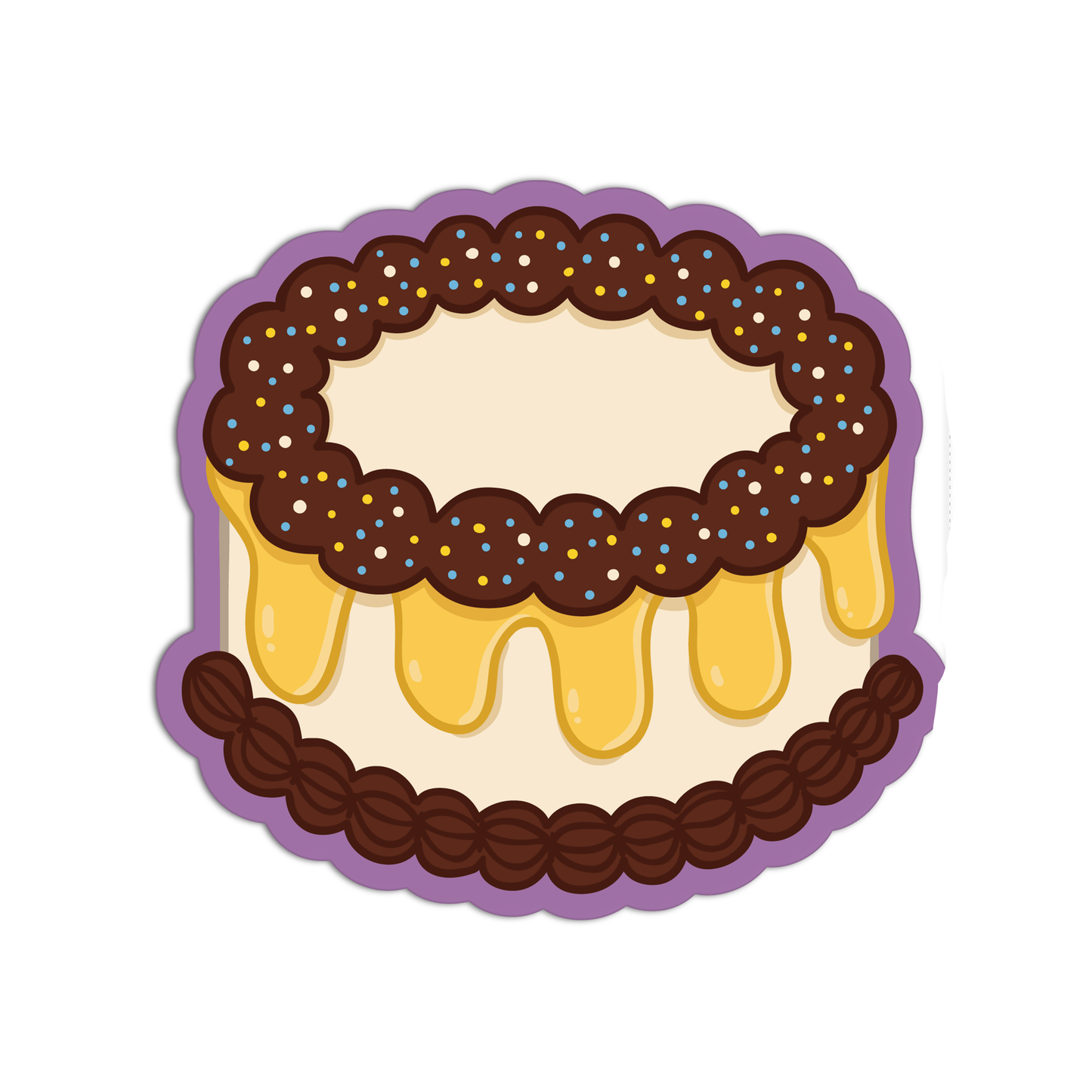 Choco-Drip Delight Cake Stickers