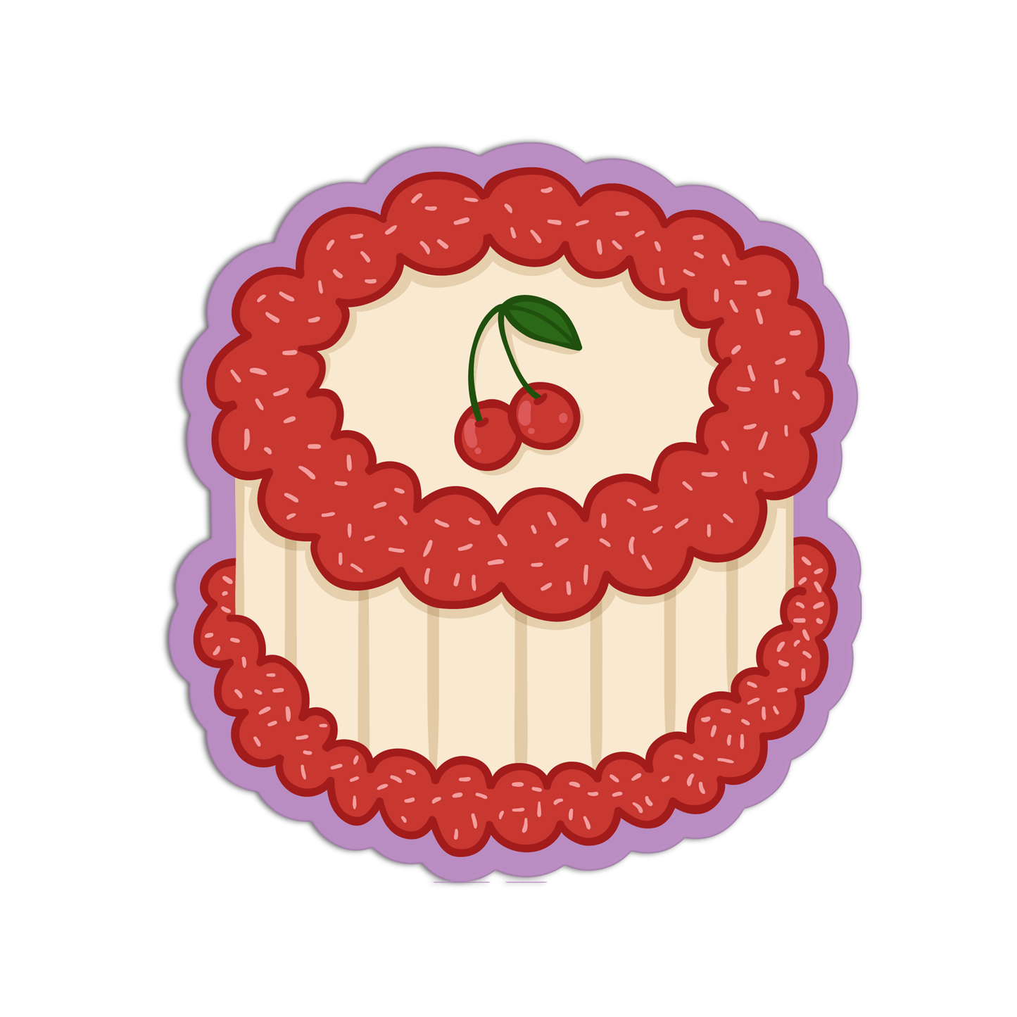 Cherry Red Velvet Cake Stickers