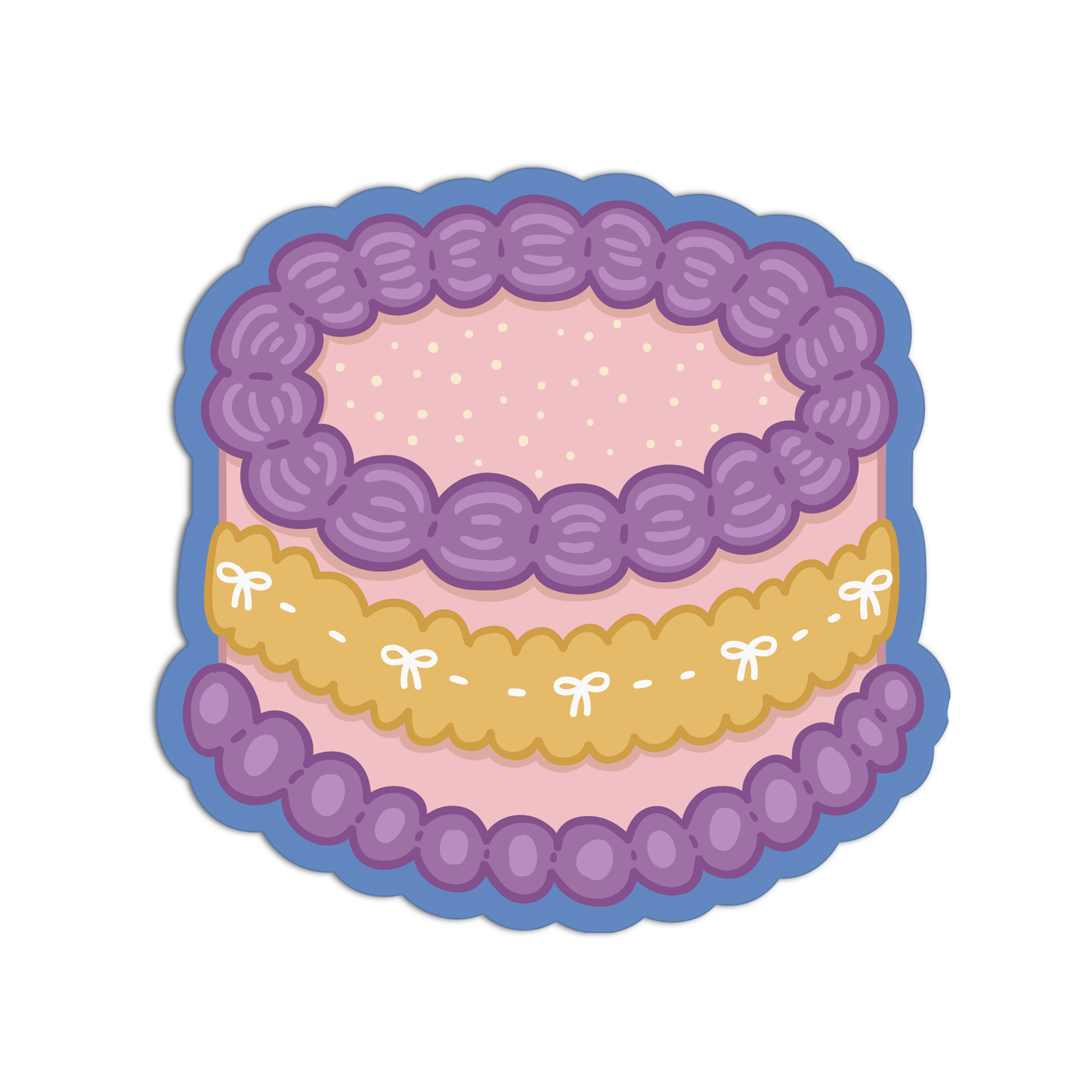 Lavender & Lace Bows Cake Stickers