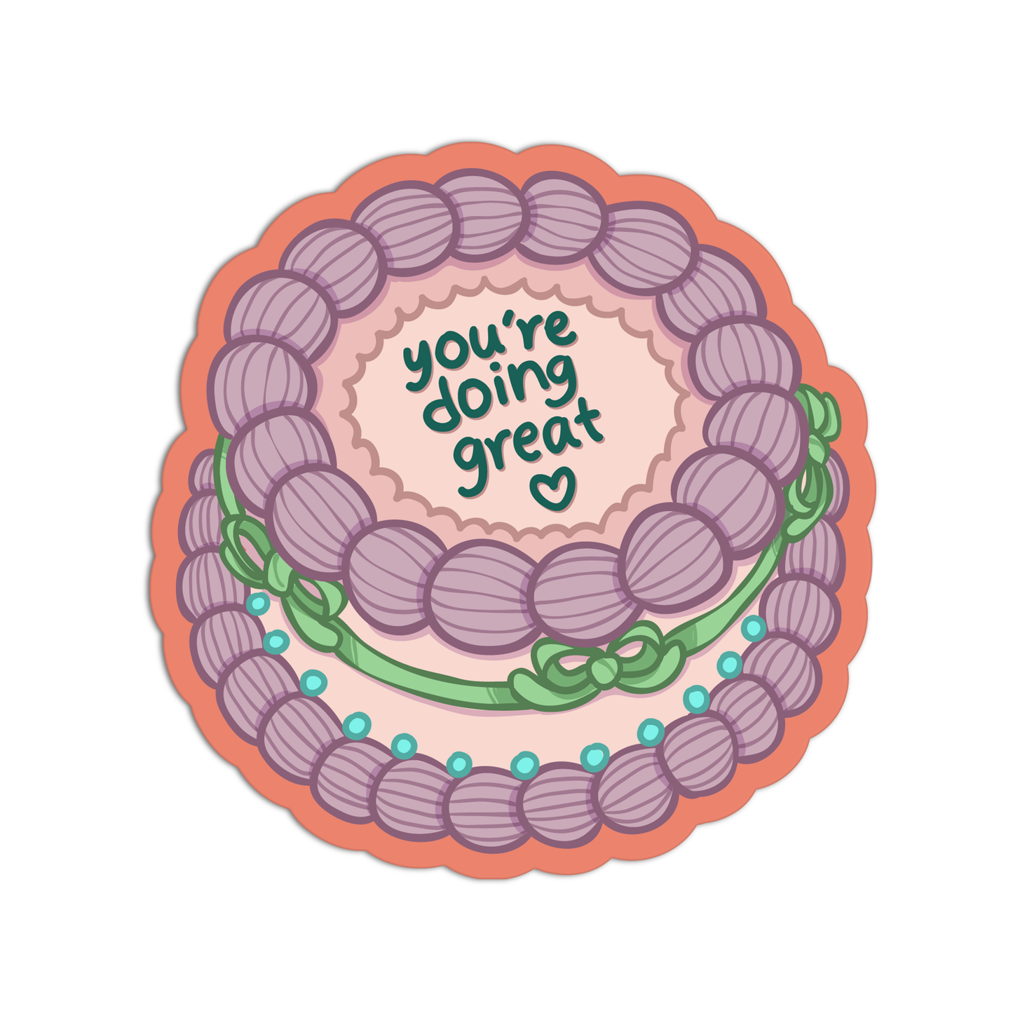 Lavender Encouragement Cake Stickers
