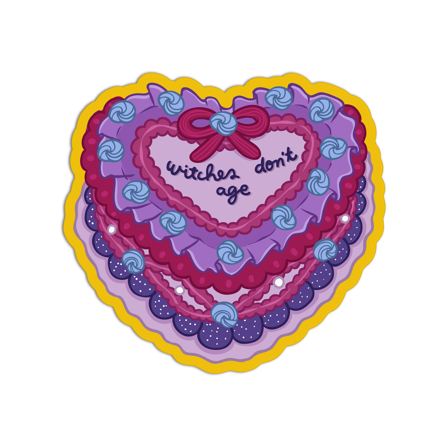 Eternal Witch Heart Cake Stickers