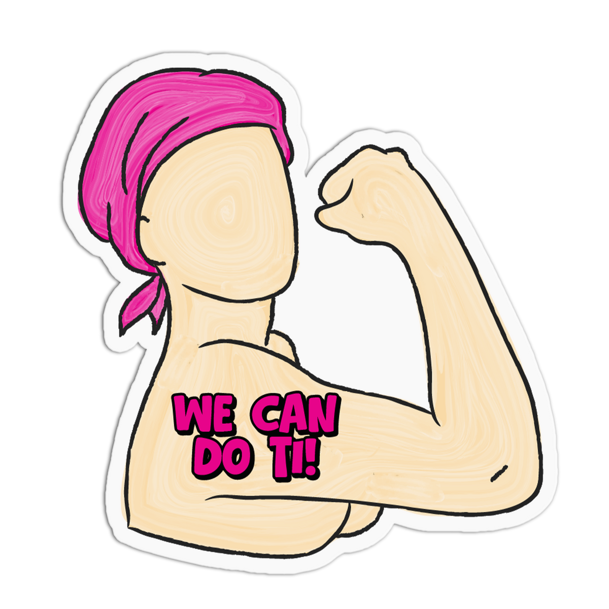 Rosie Flex Cancer Awareness Sticker