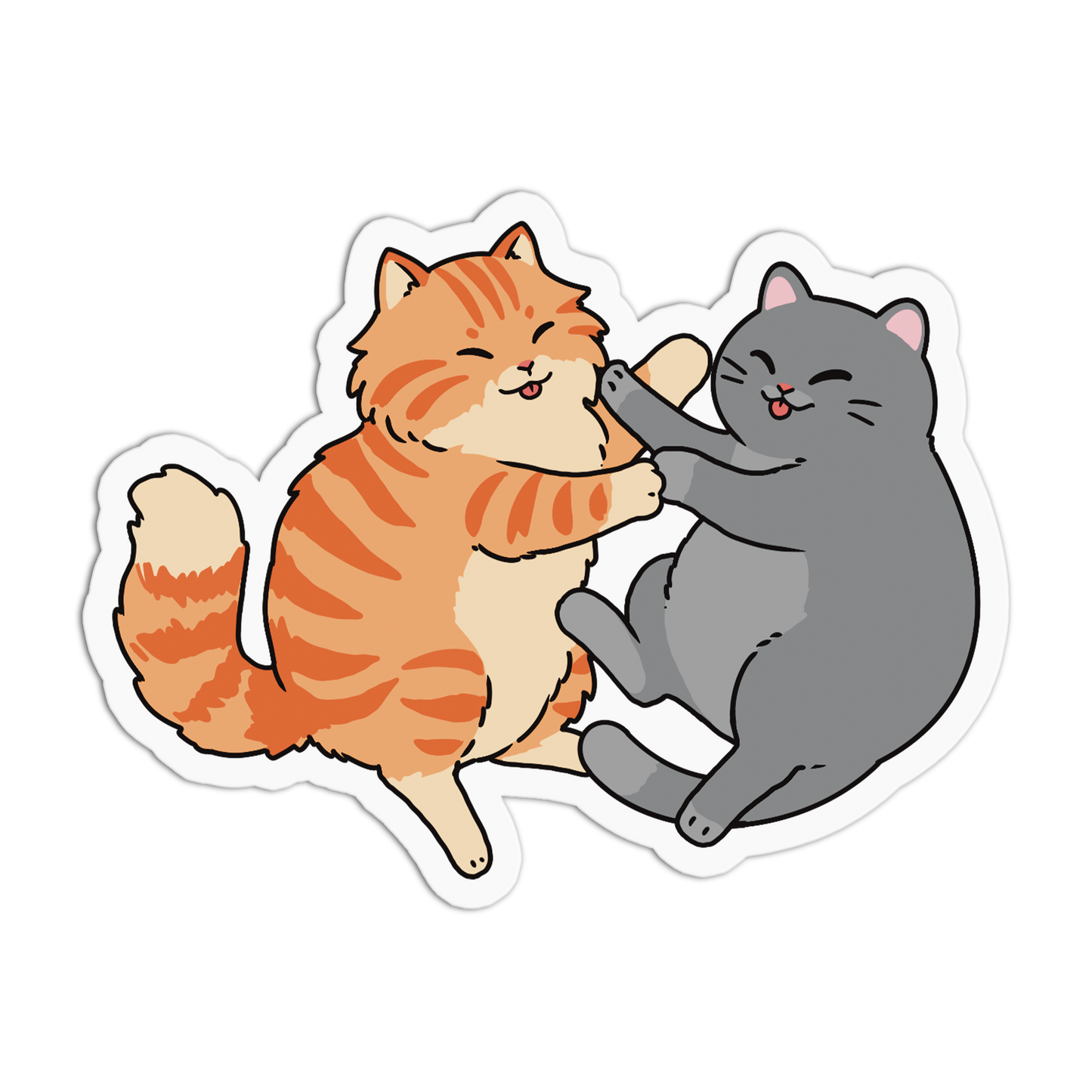 Playful Tumble Cats - El Gato Sticker