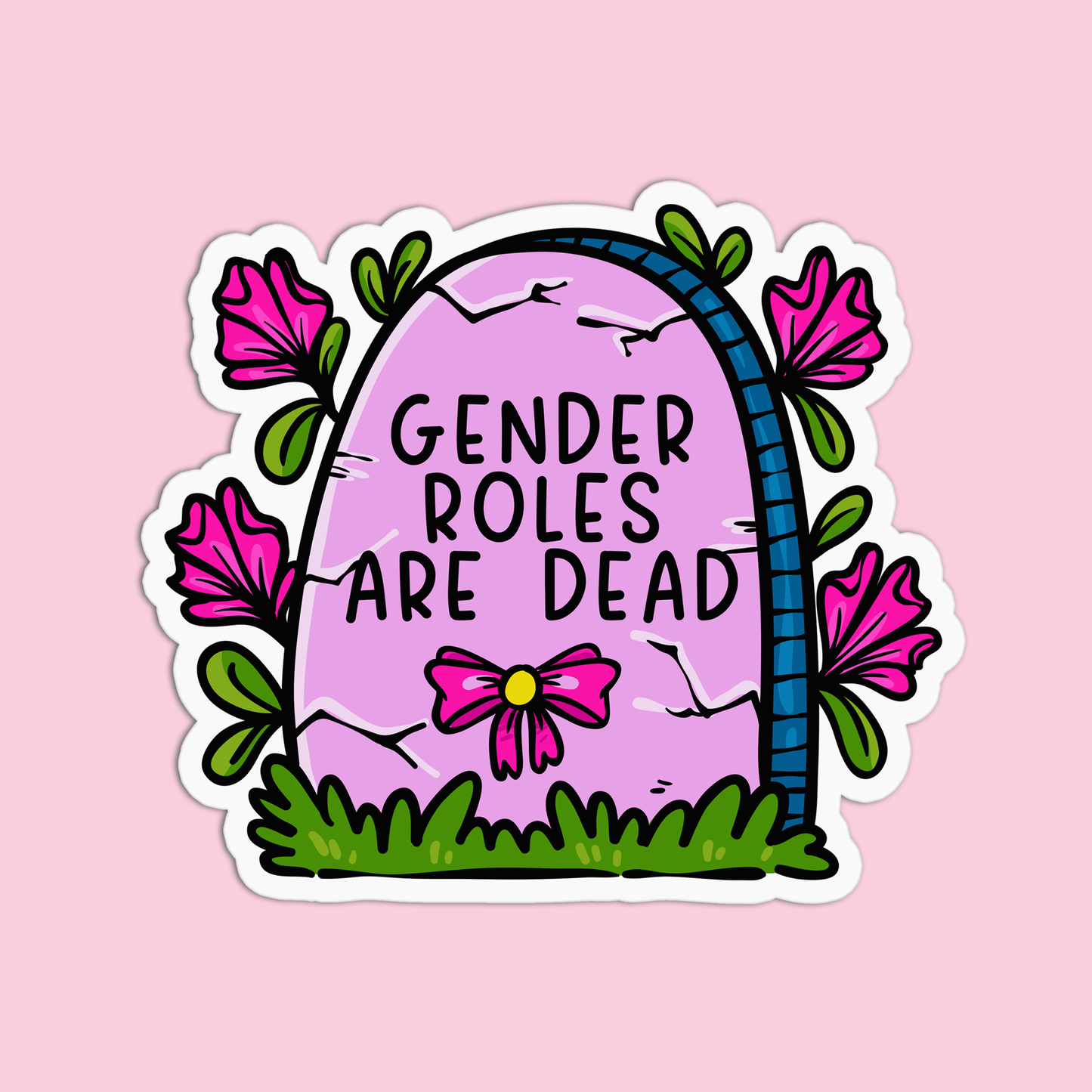 Gender Roles are Dead Feminism Sticker
