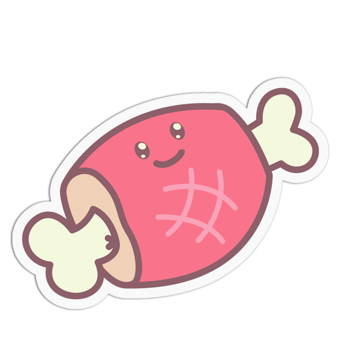 Savory Ham Food Friends Sticker