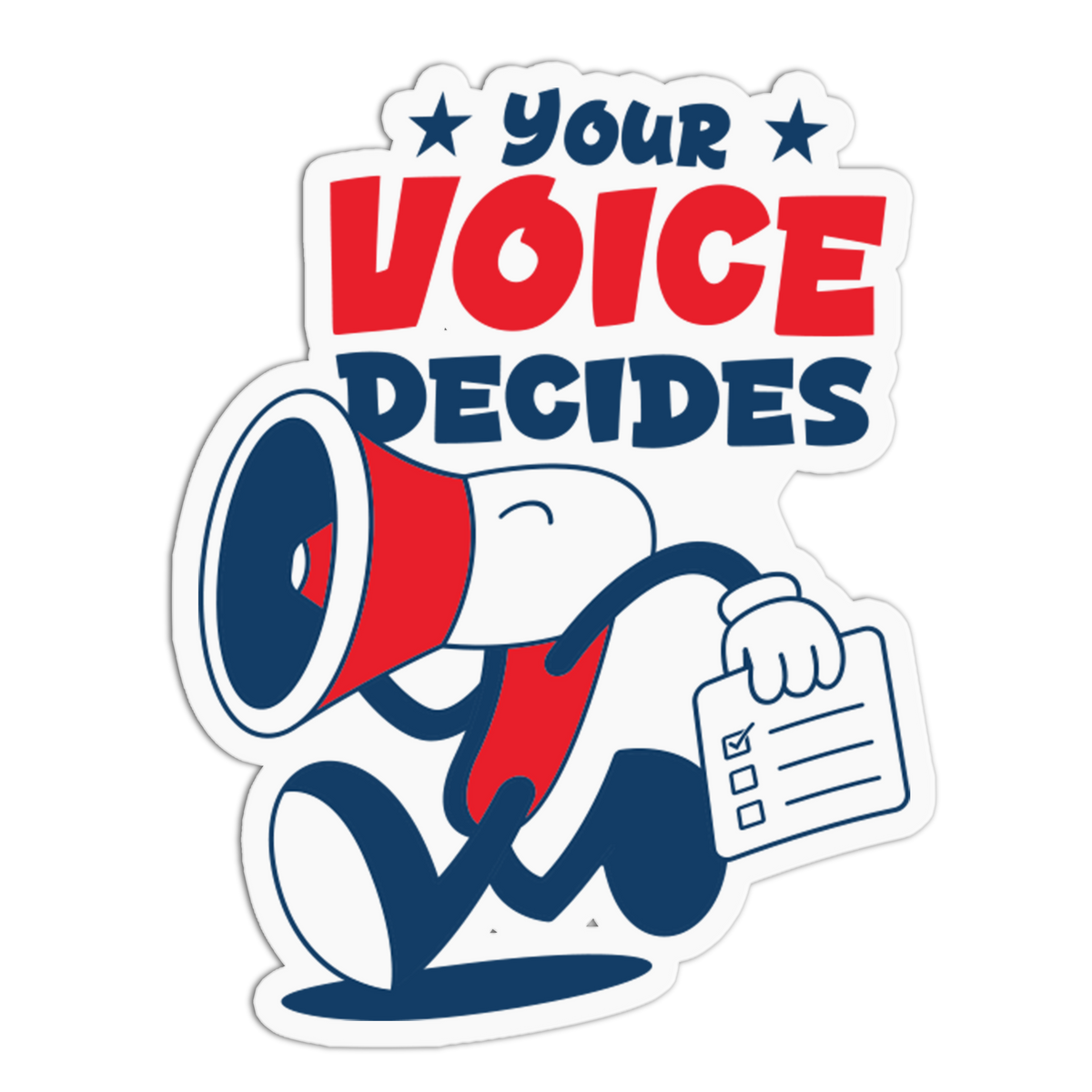 Megaphone Runner - iVoted Sticker