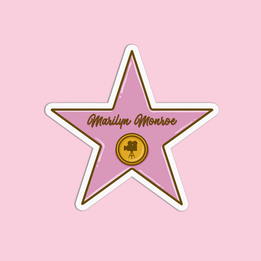 Hollywood Walk of Fame Marilyn Monroe Sticker