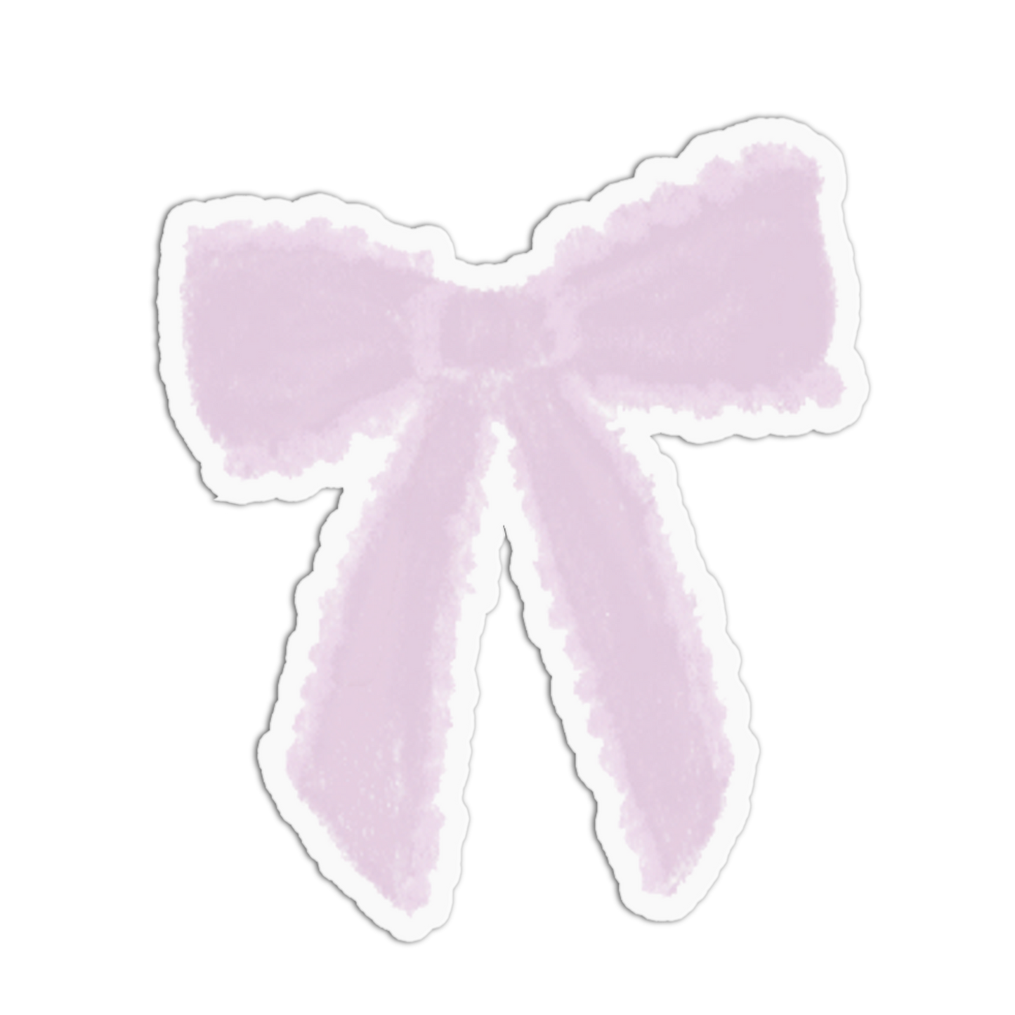 Mauve Wool Bow Textured Sticker