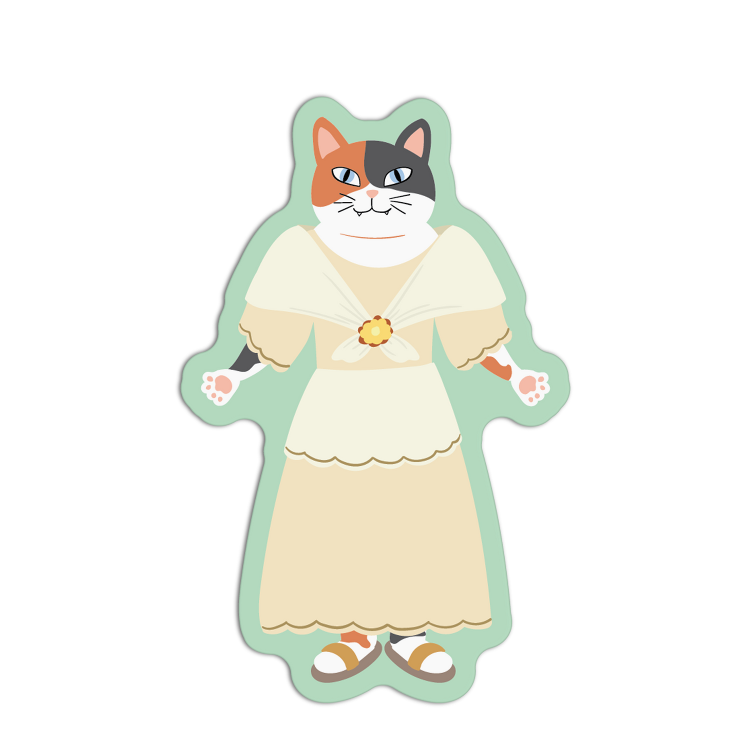 Multi-Colored Filipiñiana Cat Series Stickers