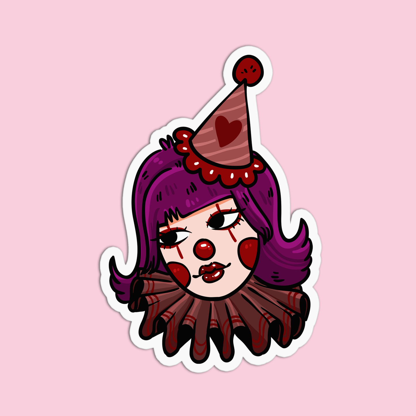 Sad Clown Halloween Stickers