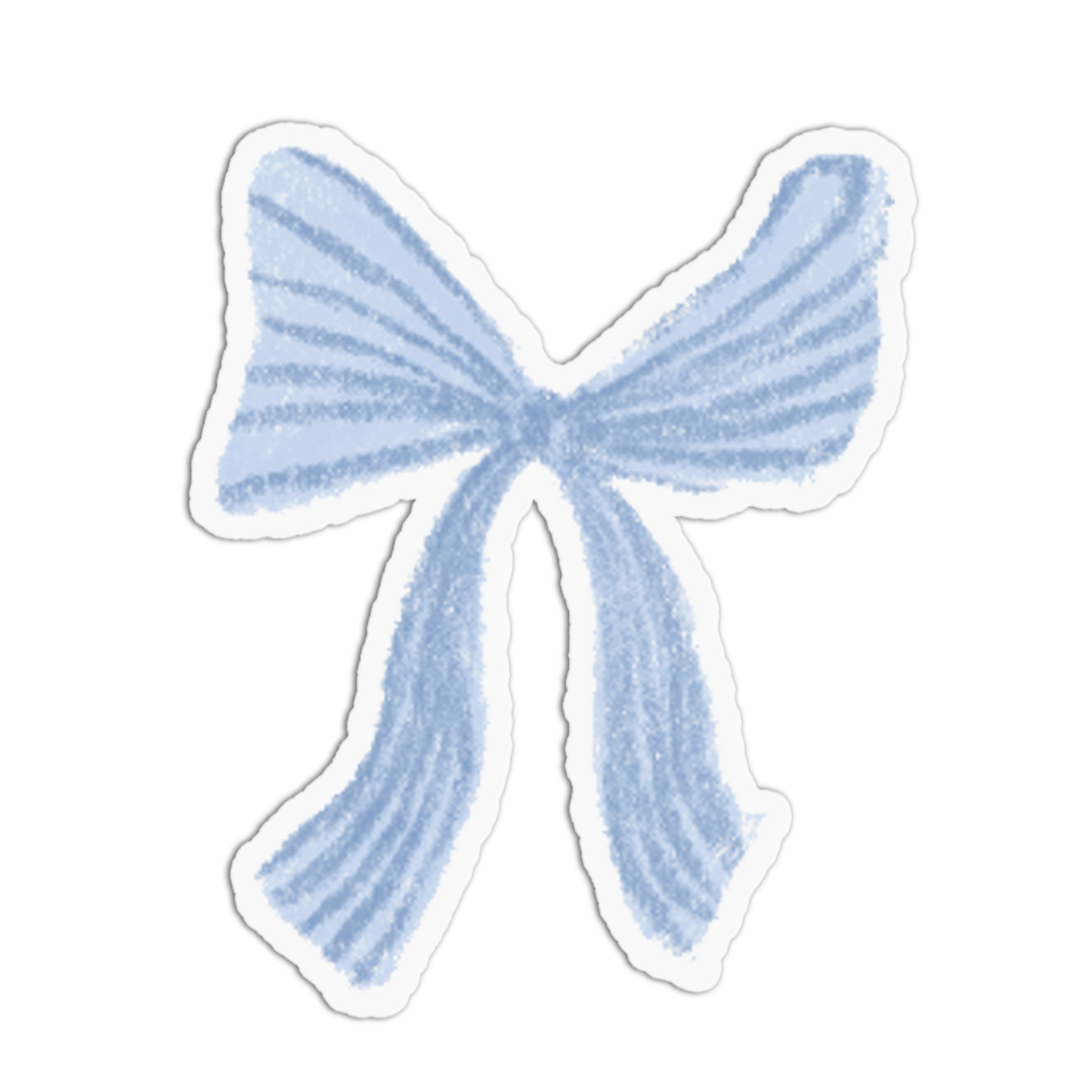 Periwinkle Corduroy Bow Textured Sticker