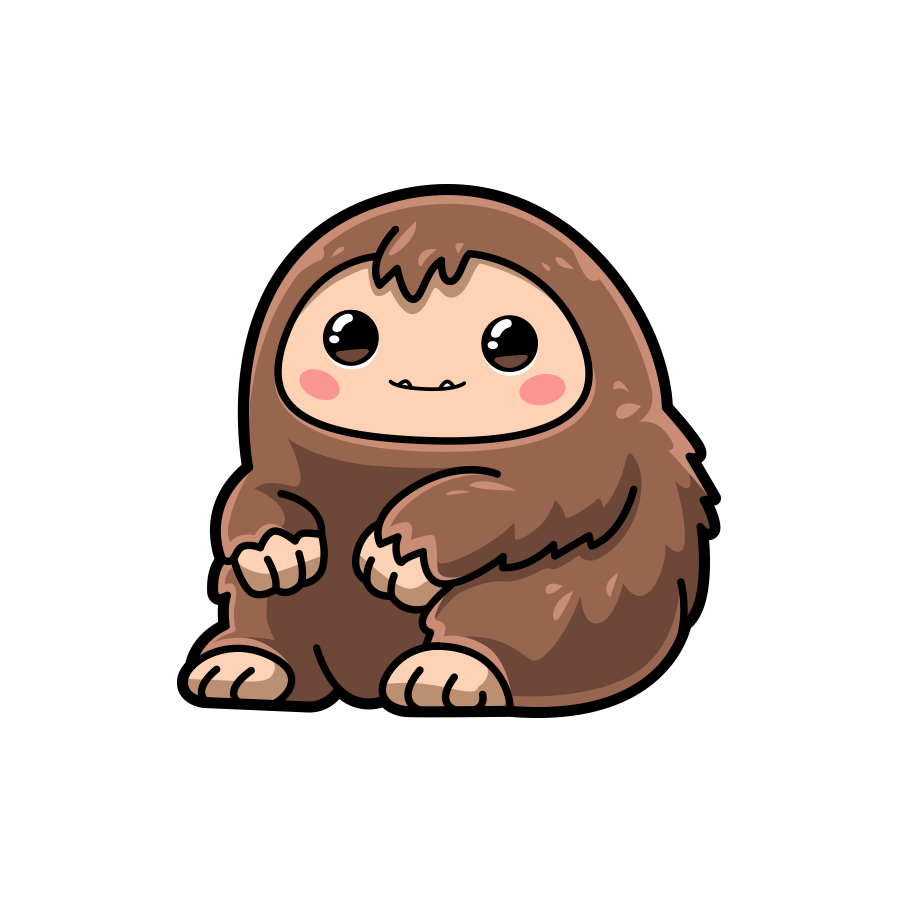 Cartoon sloth character on a white background