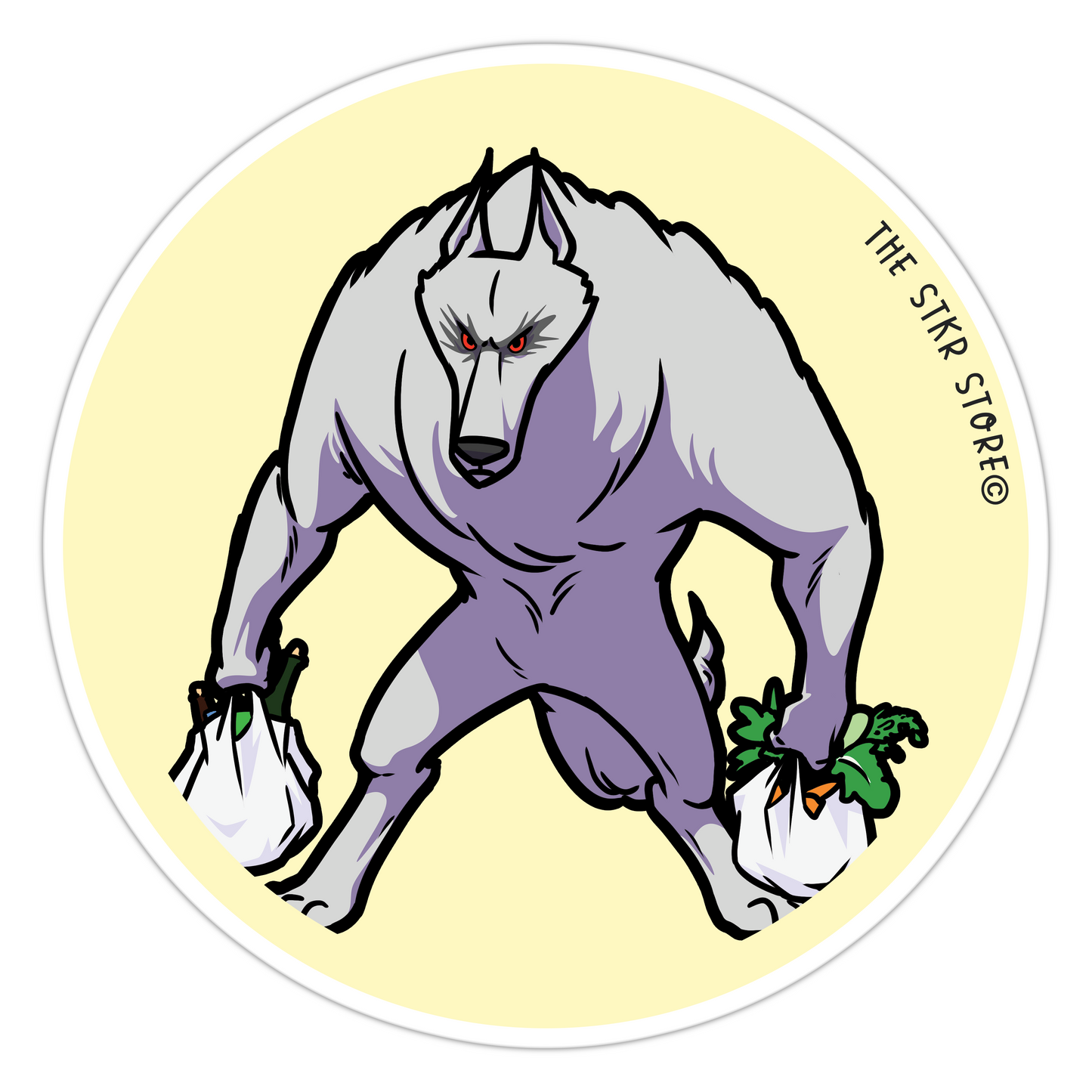 Predator of Lavender Supermarket Animal Stickers