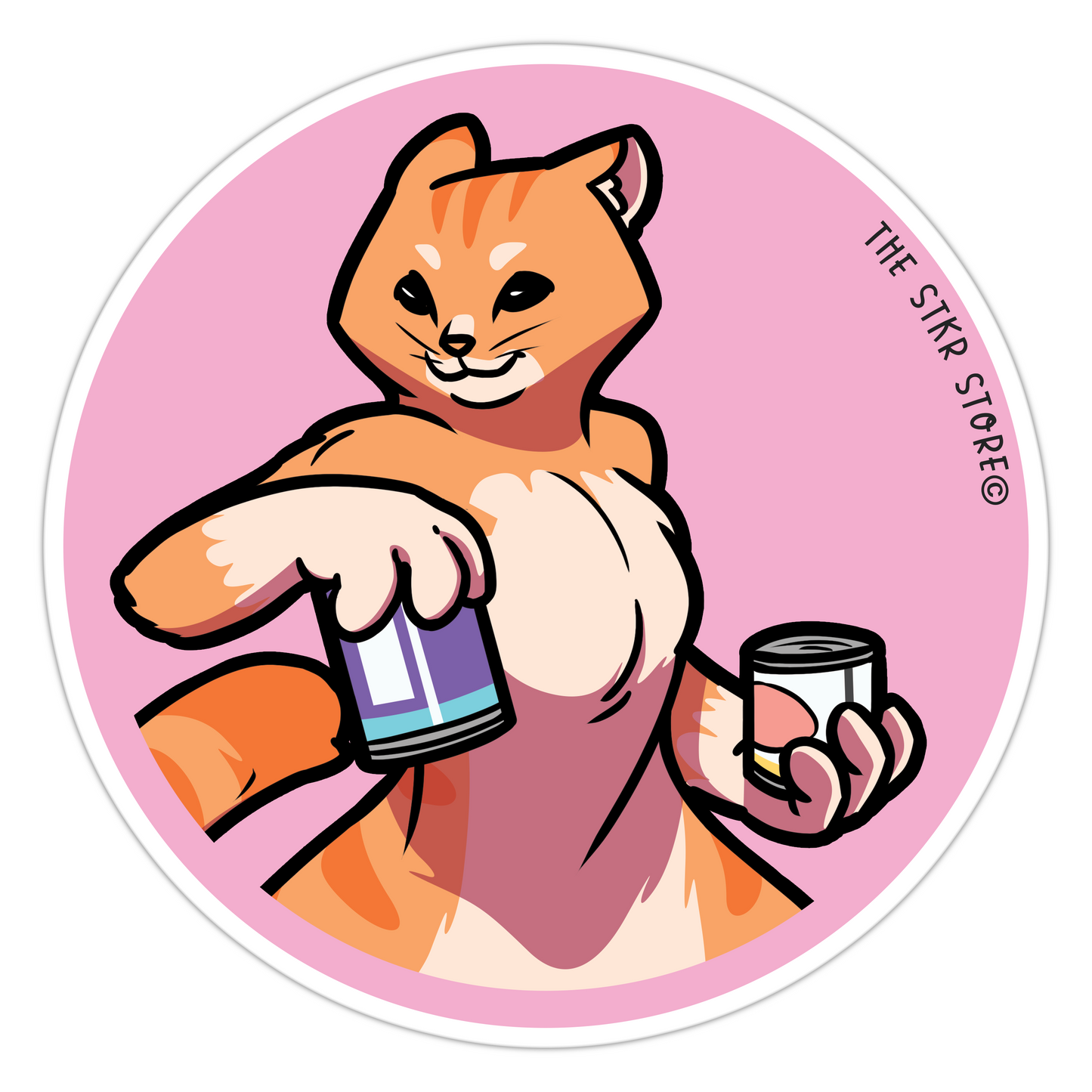 Canned Food Kitty Supermarket Animal Stickers