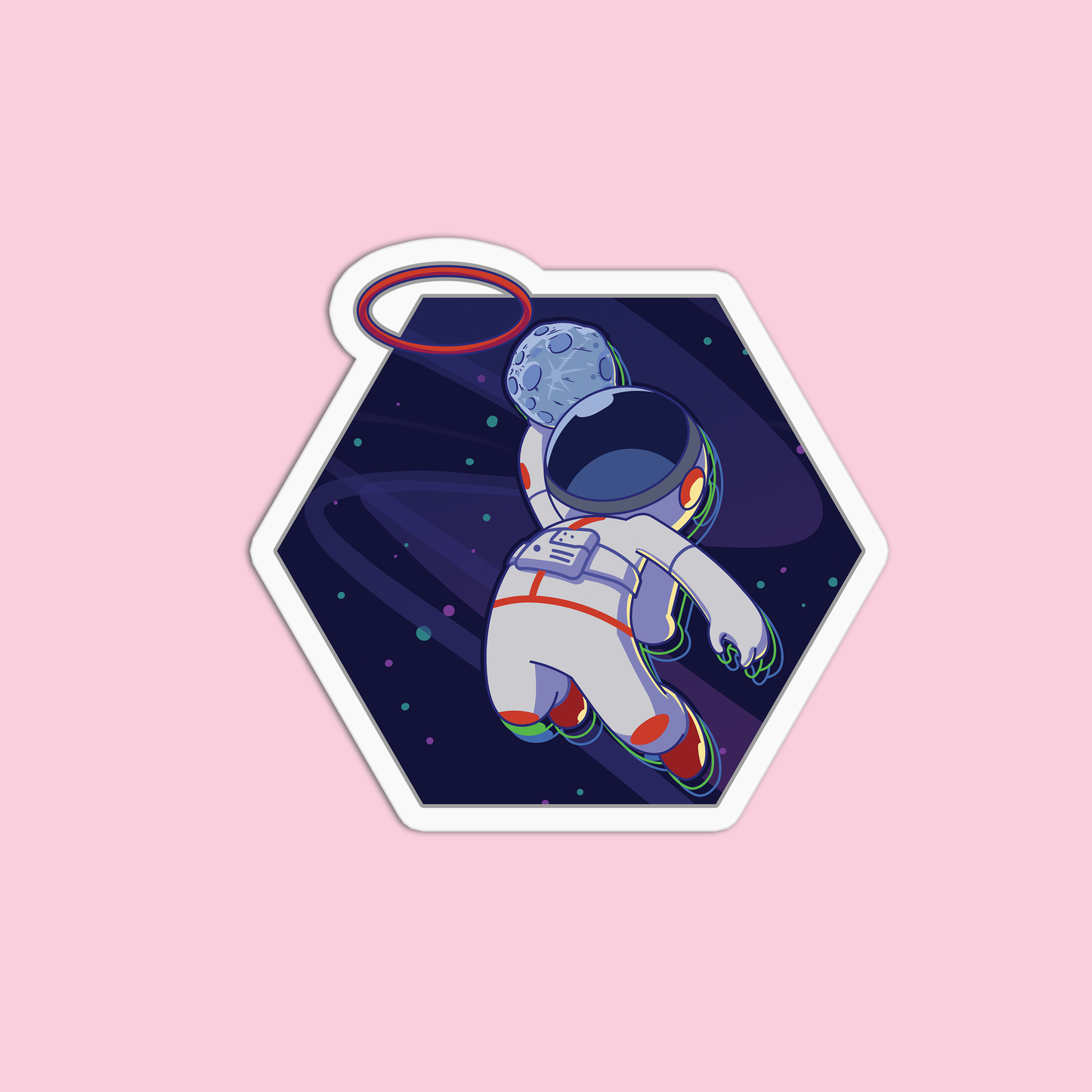 Astronaut 2 Space One Sticker