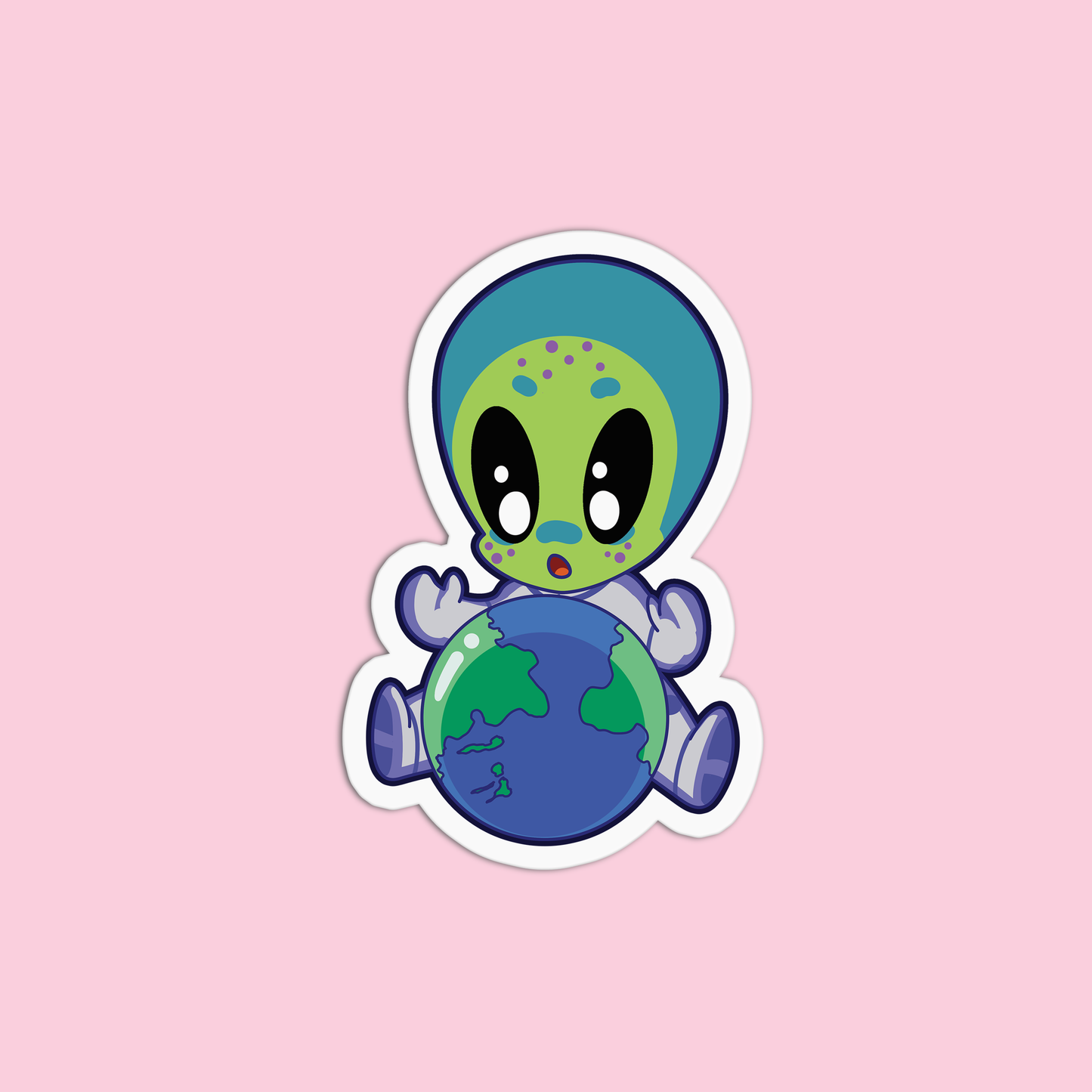 Alien & Earth Space One Sticker