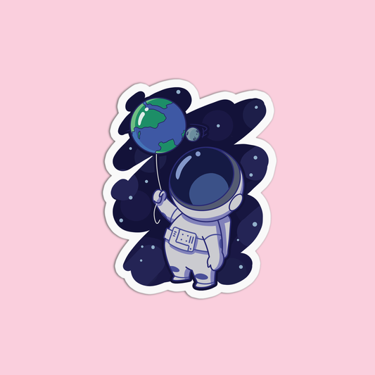 Astronaut Space One Sticker