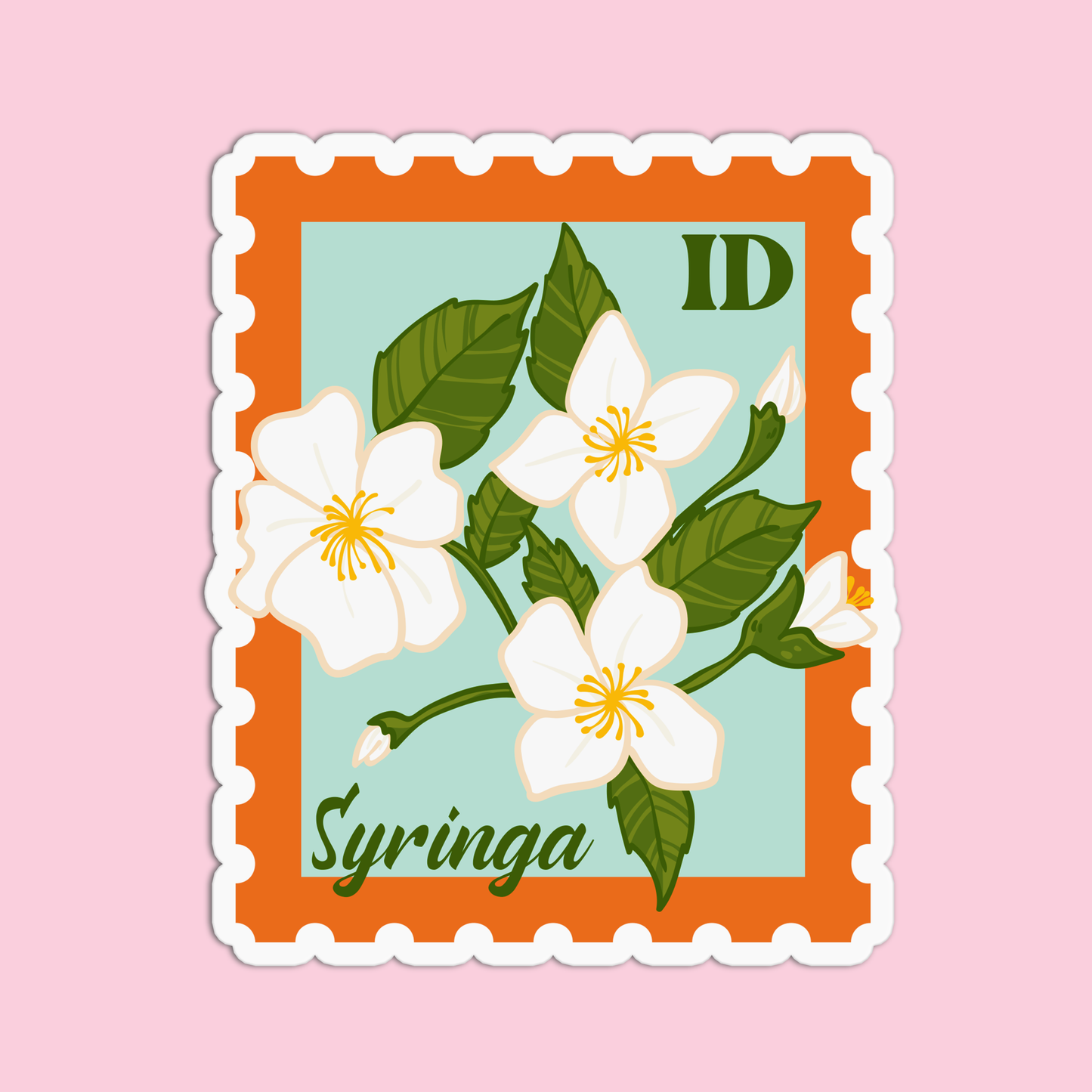 Idaho Syringa State Flower Stickers