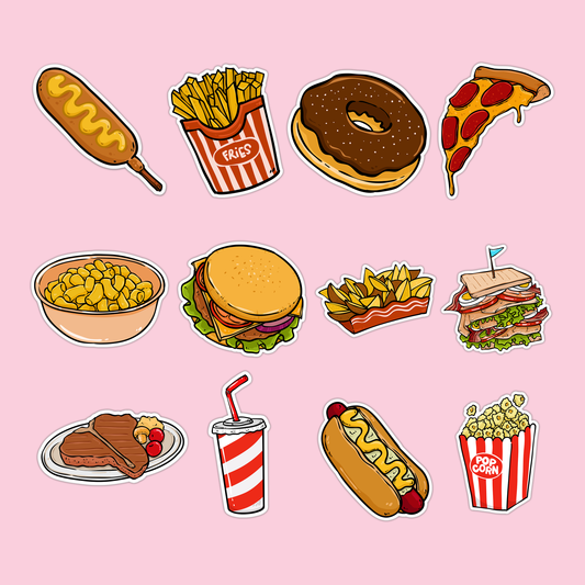 American Food Collection Sticker Pack