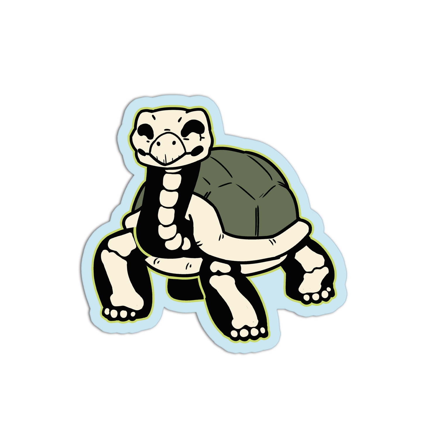 Turtle Skeleton Animal Stickers