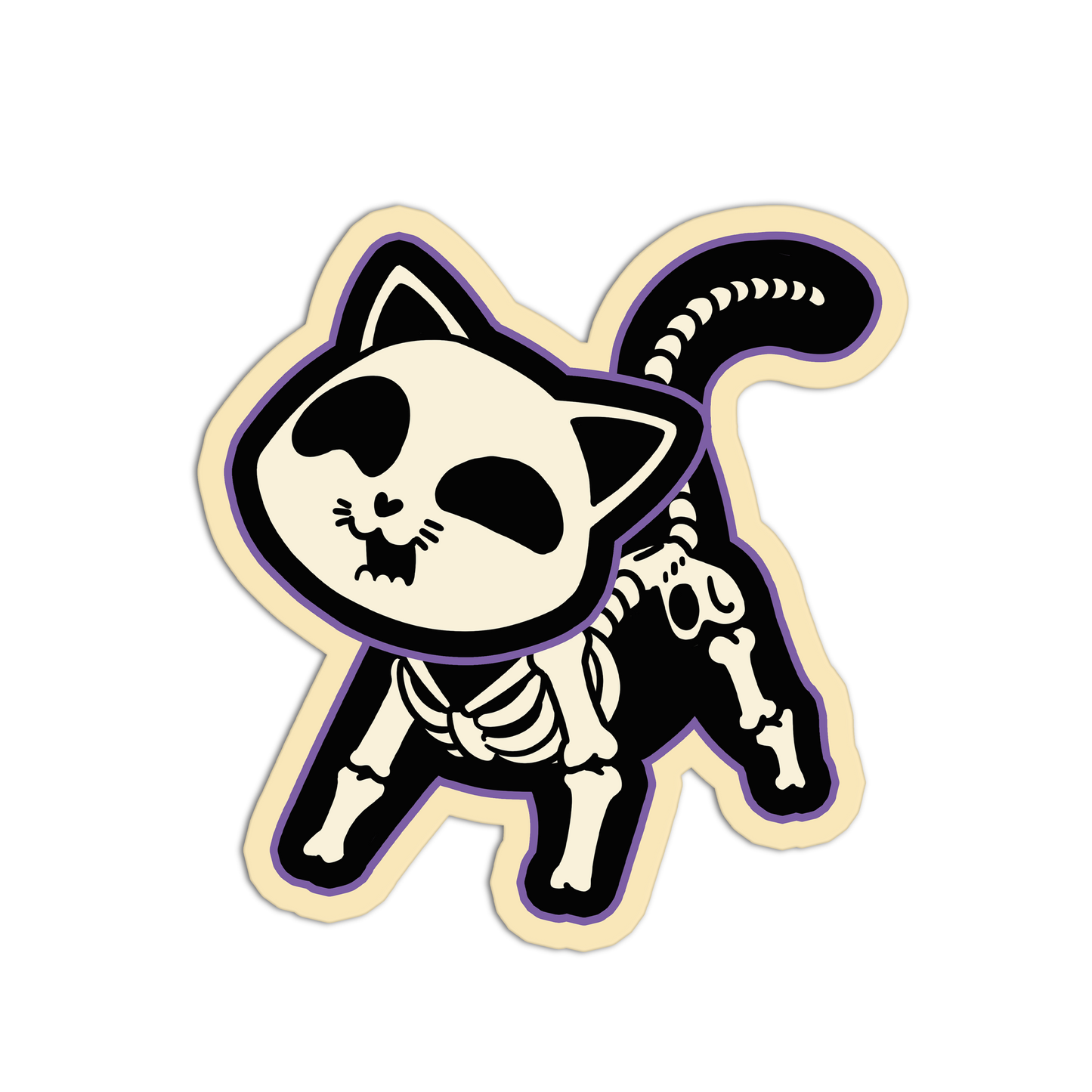 Cat Skeleton Animal Stickers