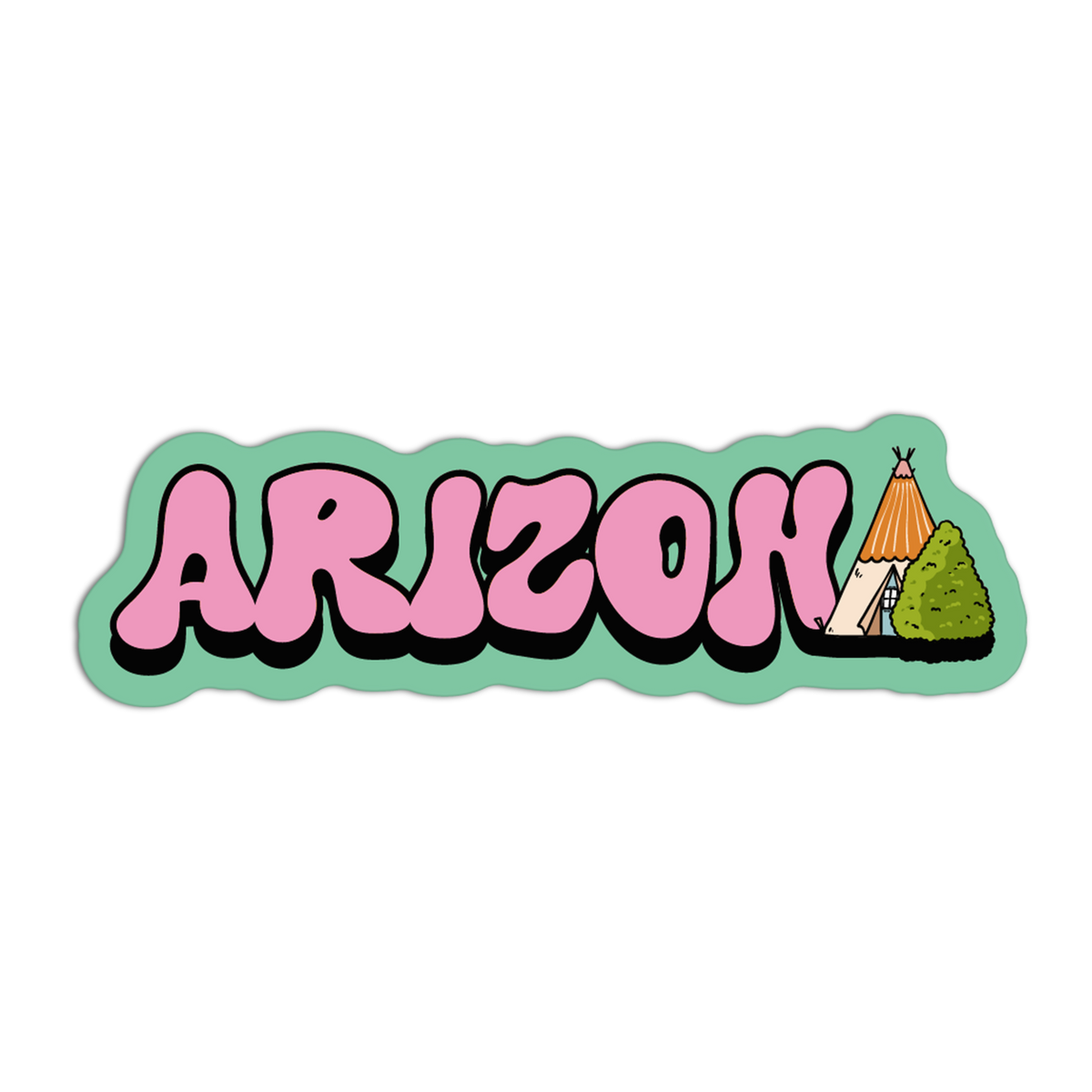 Teepee Tent - Coquette Arizona Sticker
