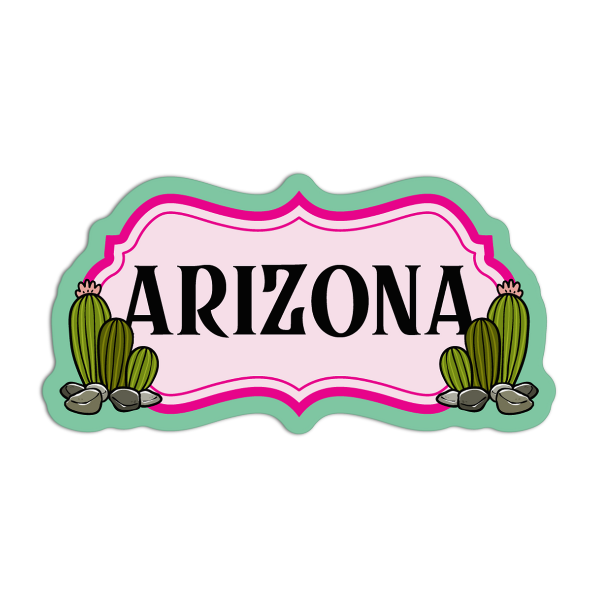 Pink Frame - Coquette Arizona Sticker