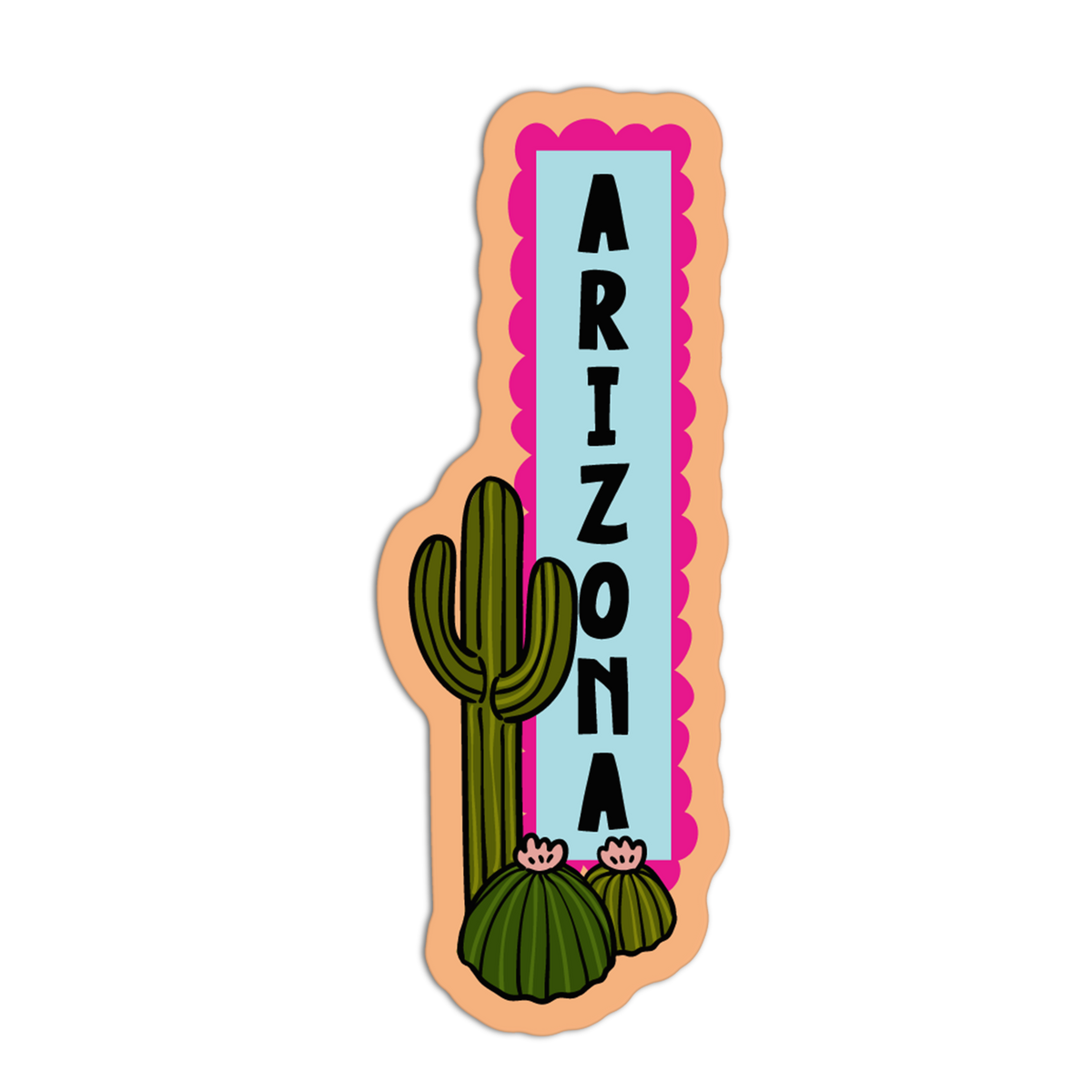 Scalloped Banner - Coquette Arizona Sticker
