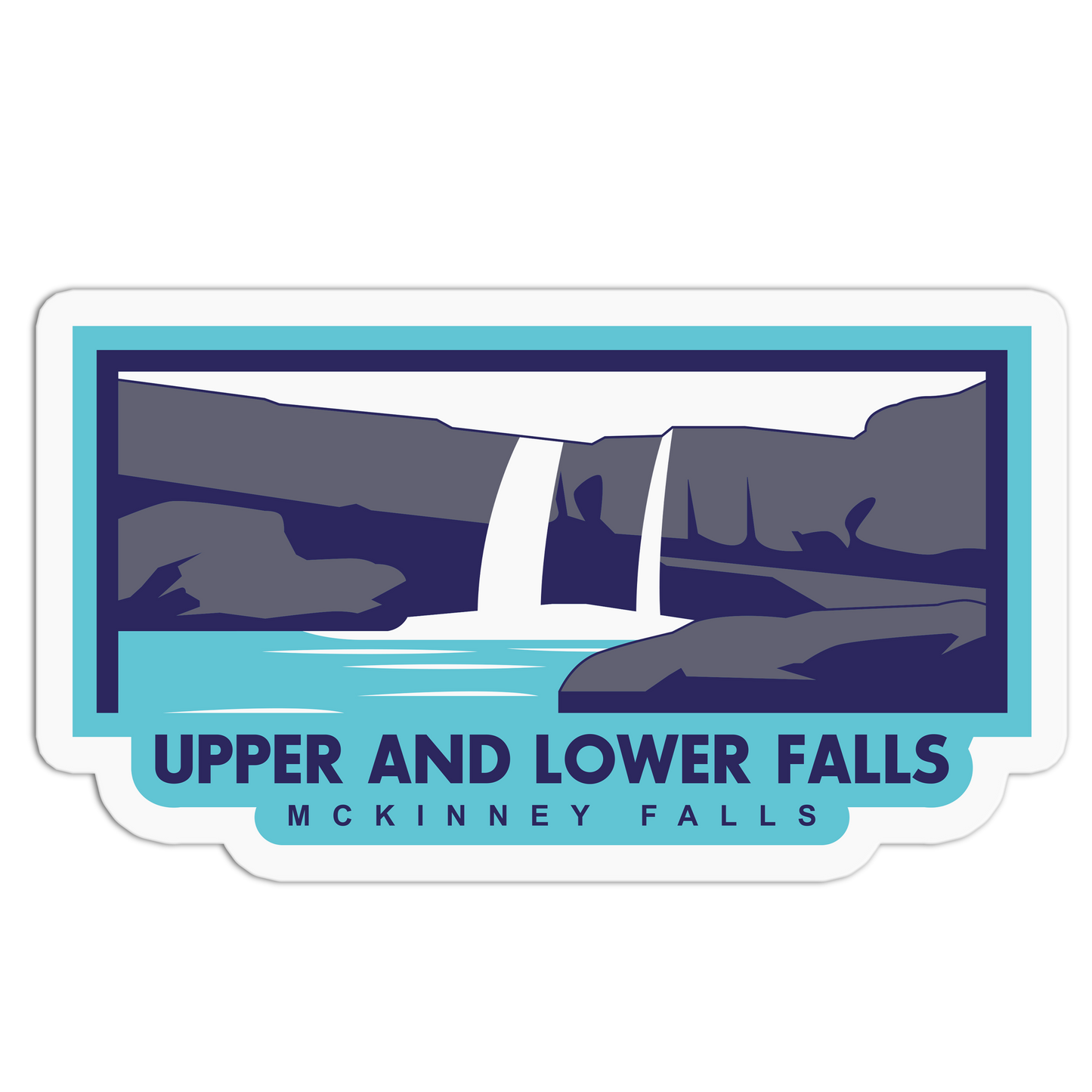 Twin Falls Austin Travel Stickers